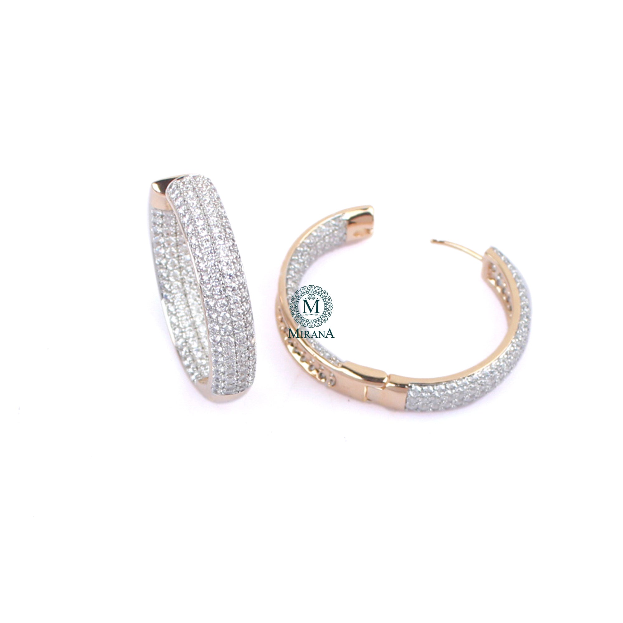 Grace CZ Designer Hoop Hangings