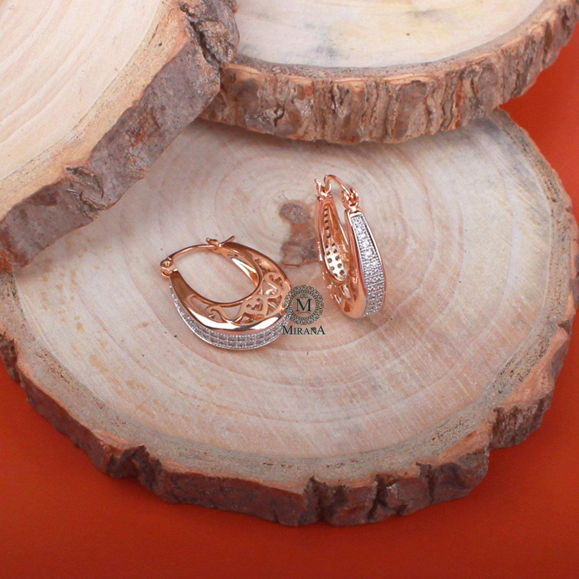 Leilani CZ Designer Hoop Hangings