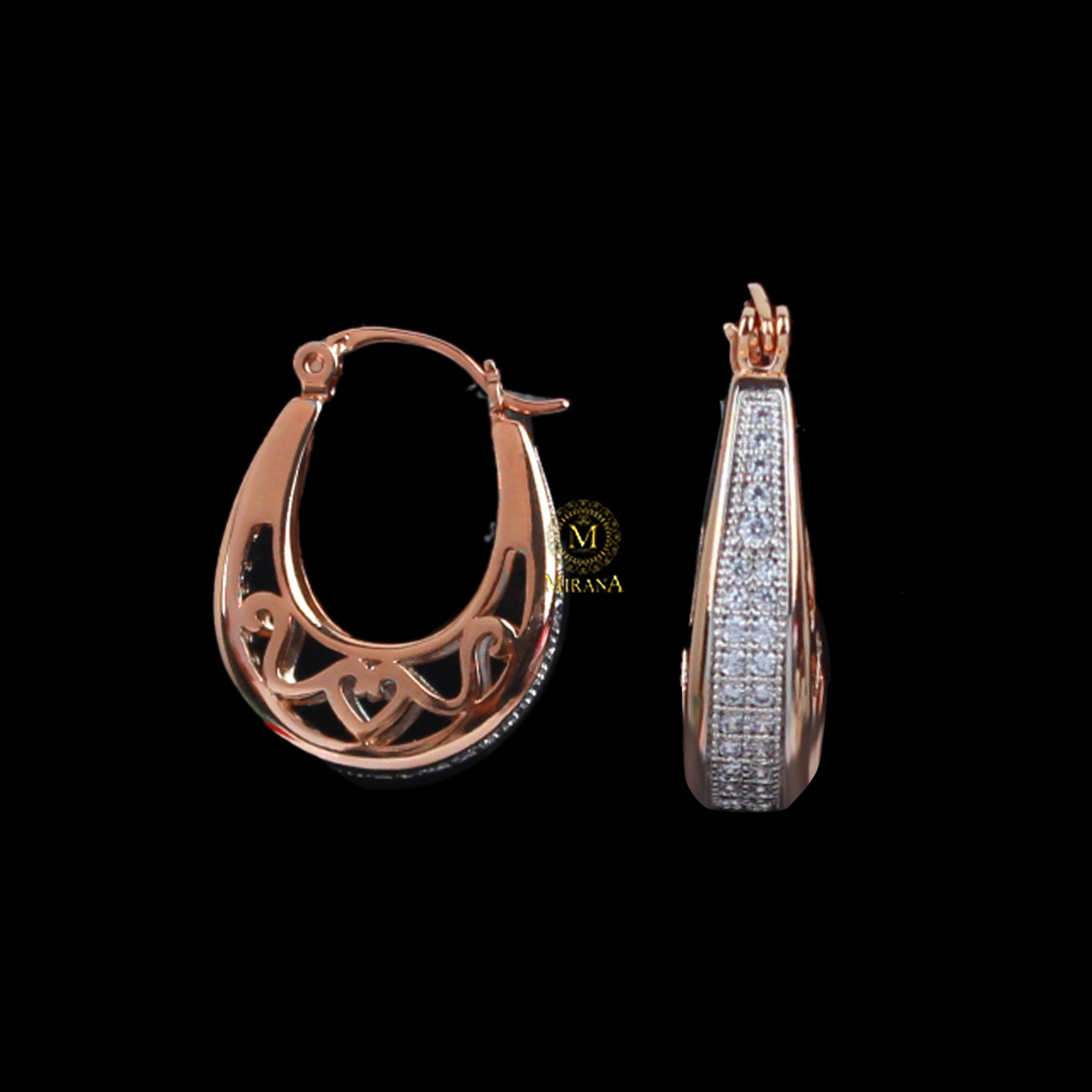 Leilani CZ Designer Hoop Hangings