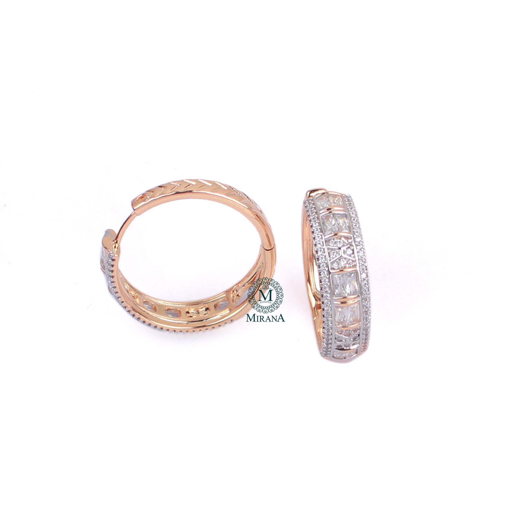 Gianna CZ Designer Hoop Hangings