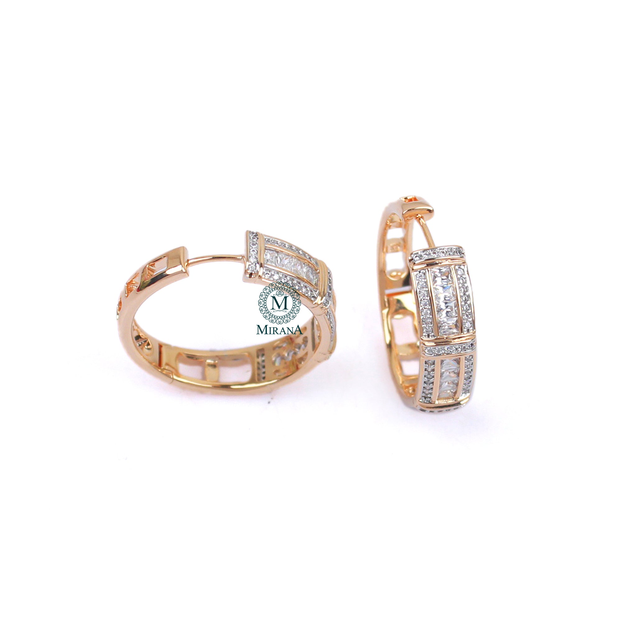 Camila CZ Designer Hoop Hangings