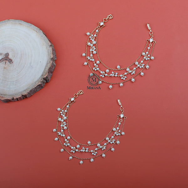 Ishita Polki Designer Ear Chains