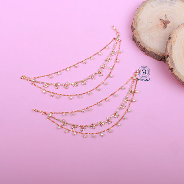 Ishita Polki Designer Ear Chains