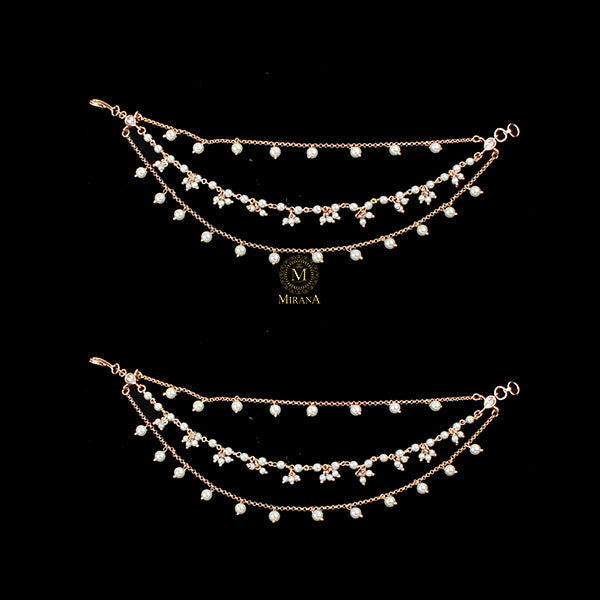 Ishita Polki Designer Ear Chains