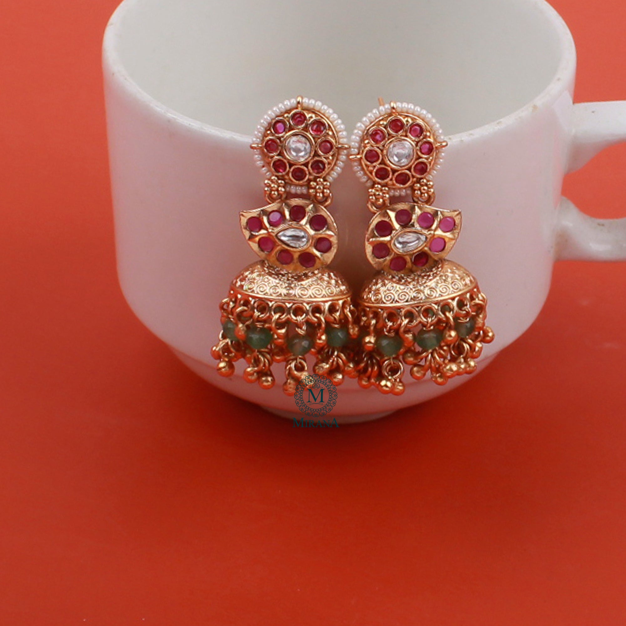 Mahalakshmi Antique Designer Jhumkas