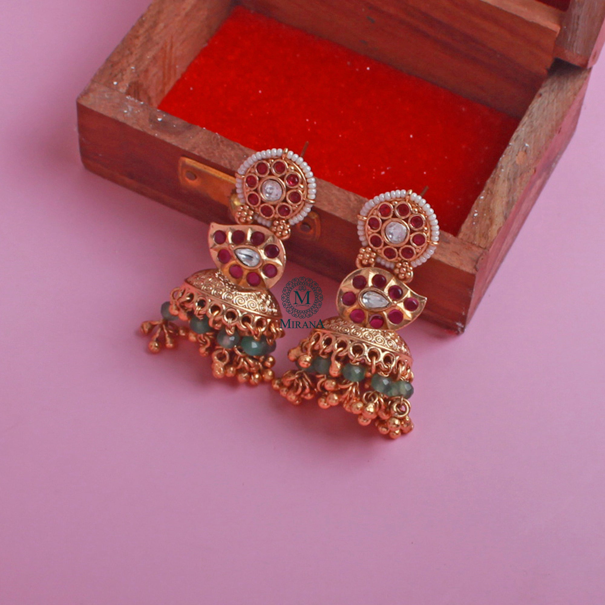 Mahalakshmi Antique Designer Jhumkas