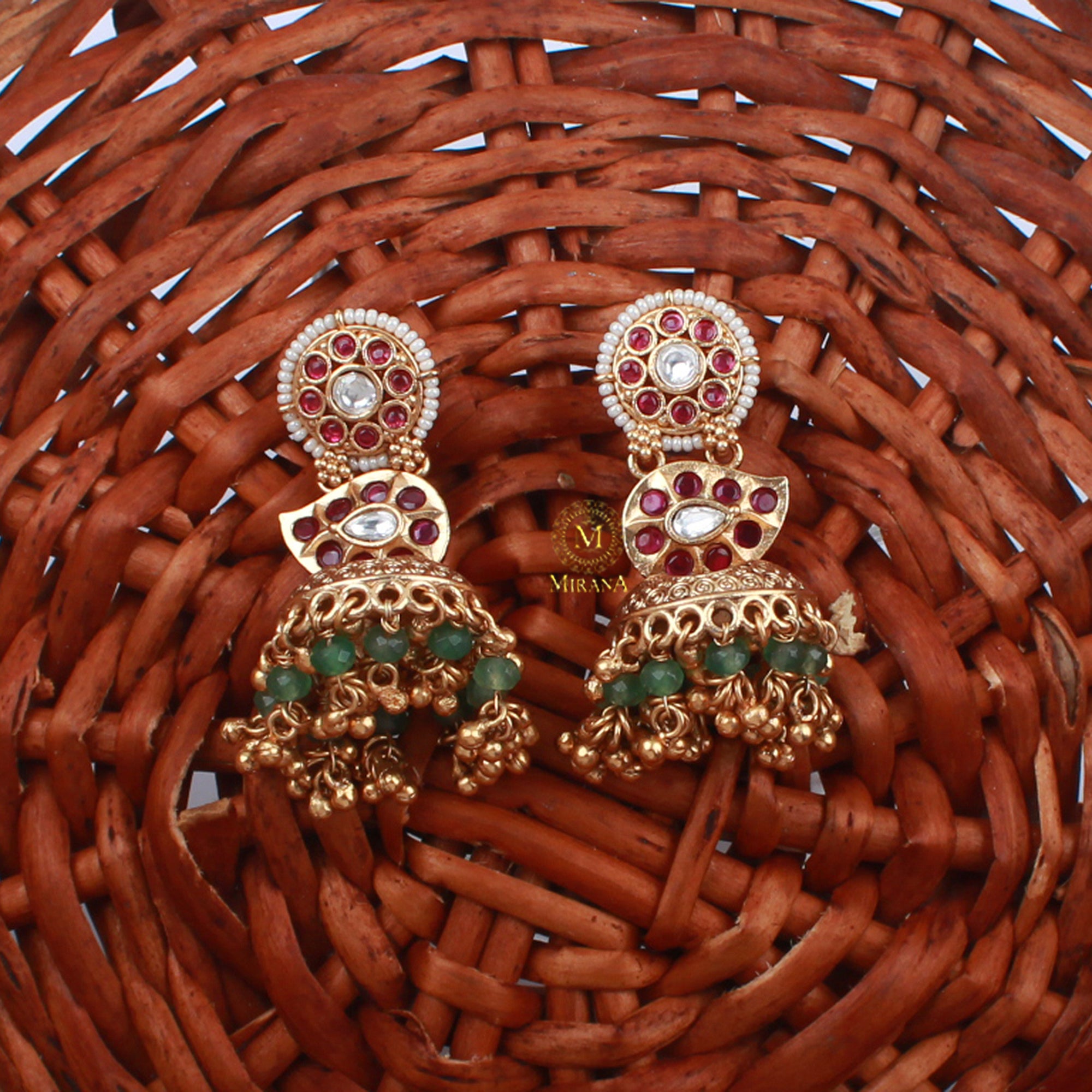 Mahalakshmi Antique Designer Jhumkas