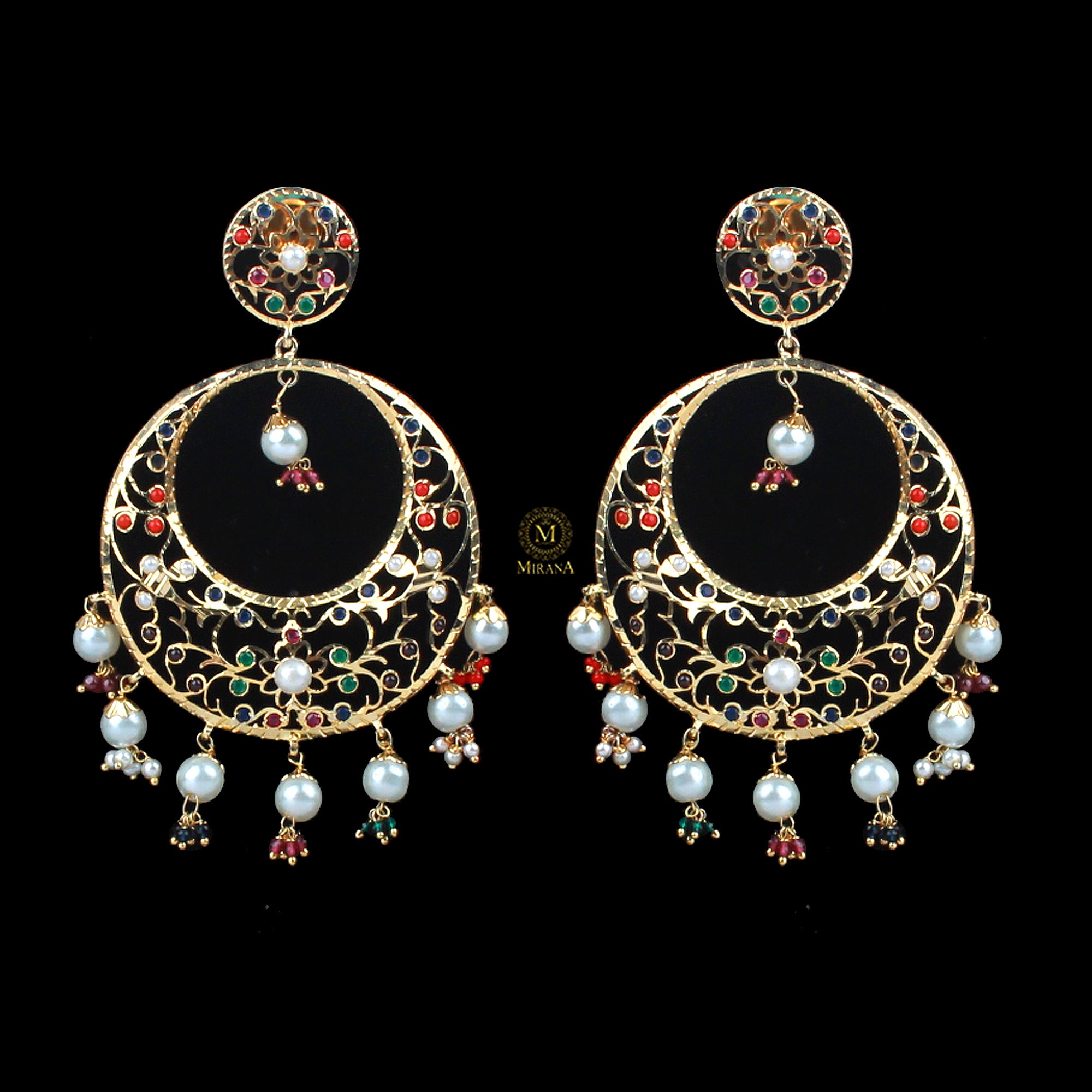 Pankhi Multi Colour Jadau Designer Chandbalis