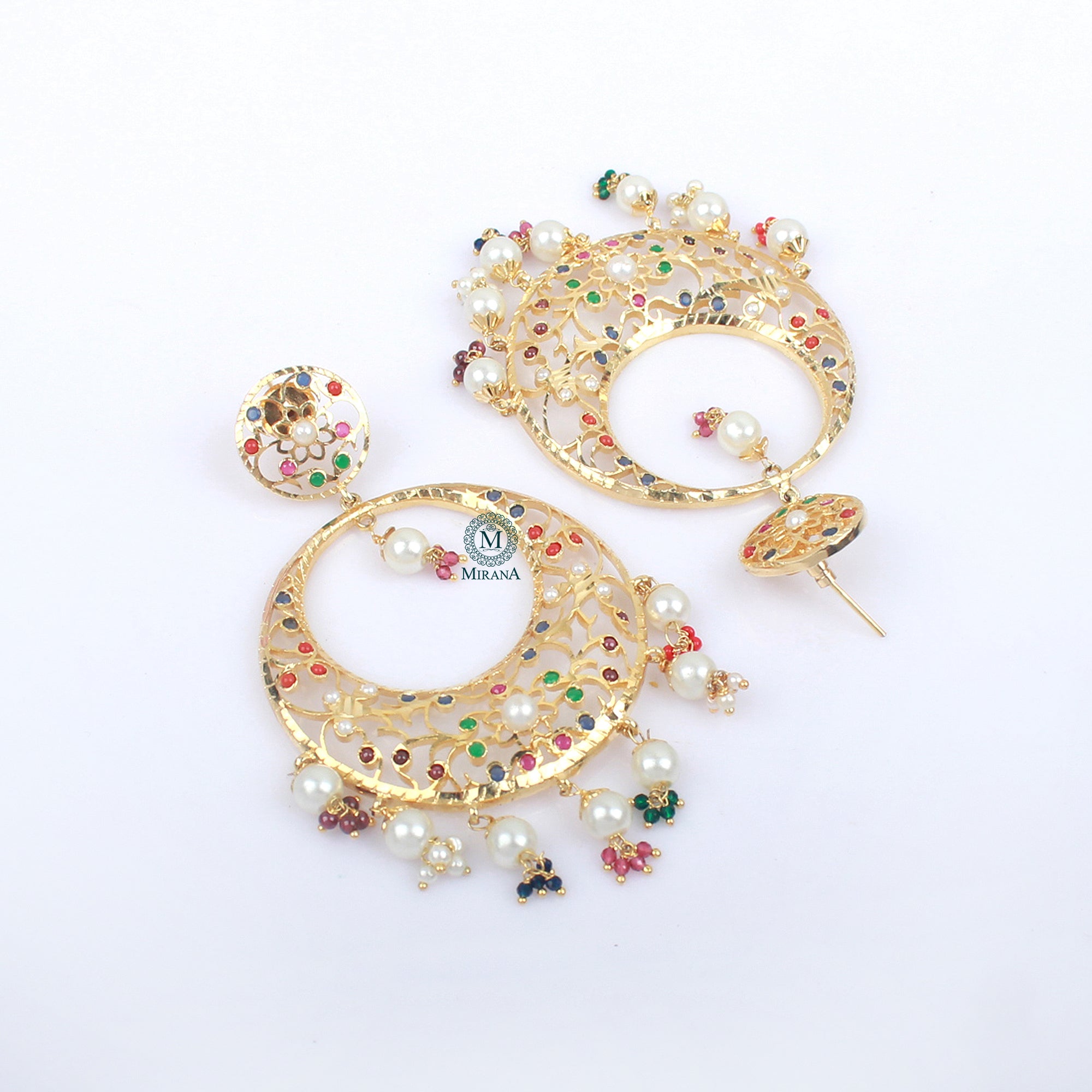 Pankhi Multi Colour Jadau Designer Chandbalis