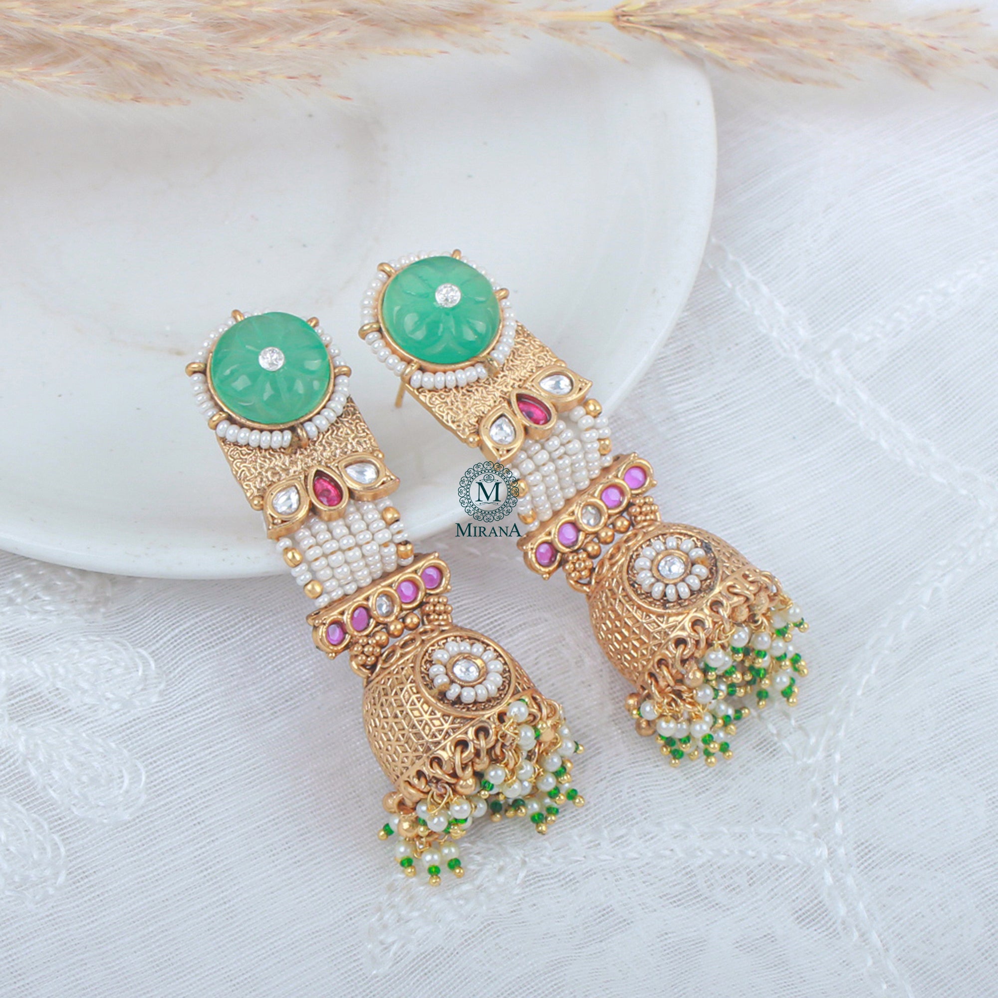 Pritika Antique Designer Jhumkas