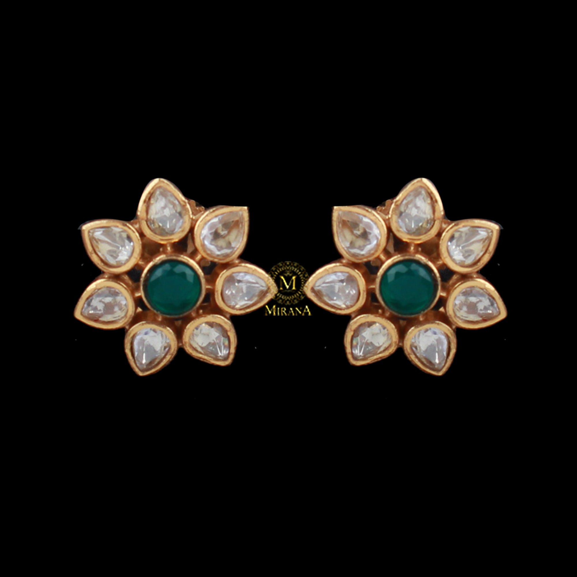 Worisha Emerald Green Moissanite Studs