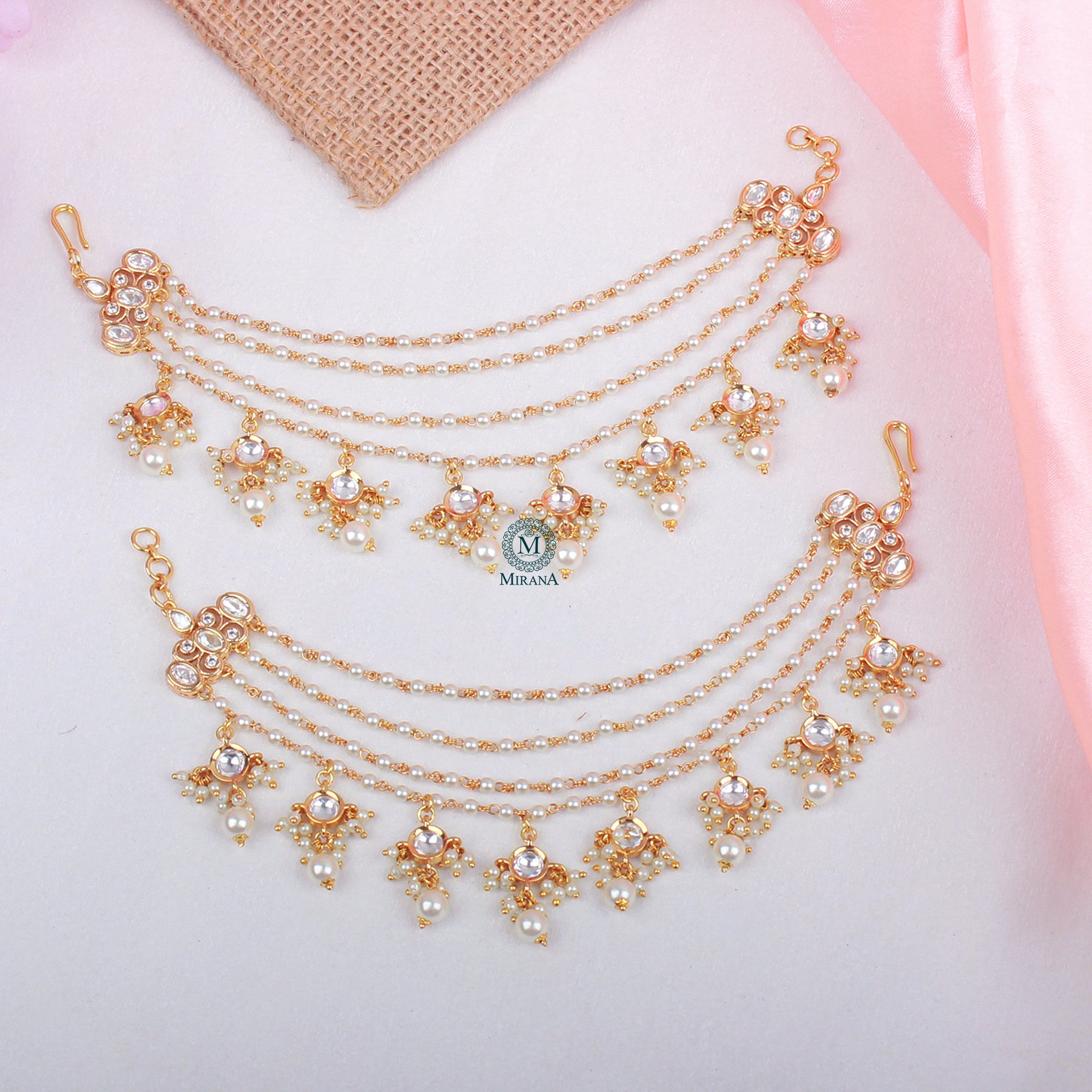 Avadhi Polki Designer Ear Chains