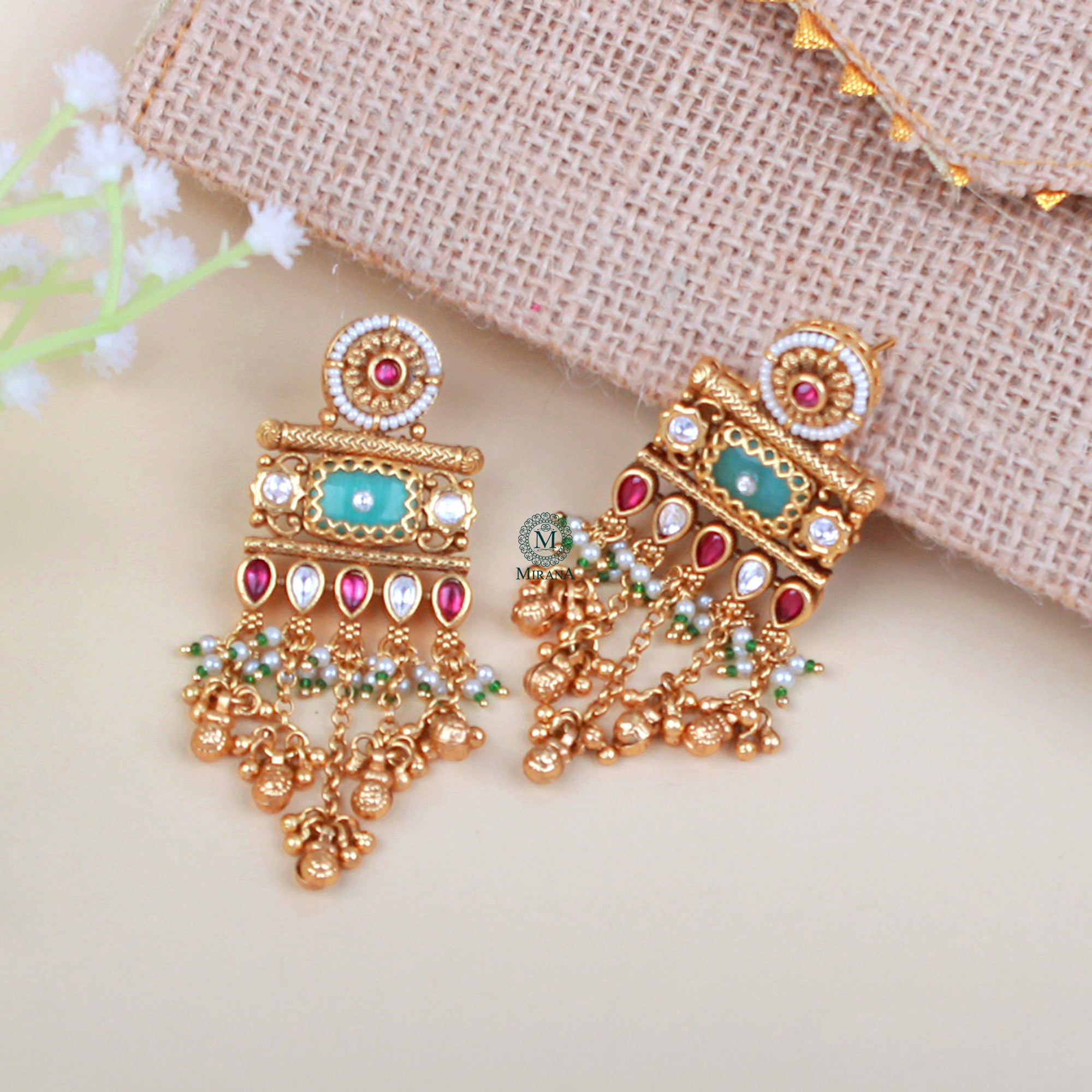 Somita Pearl Antique Designer Earrings