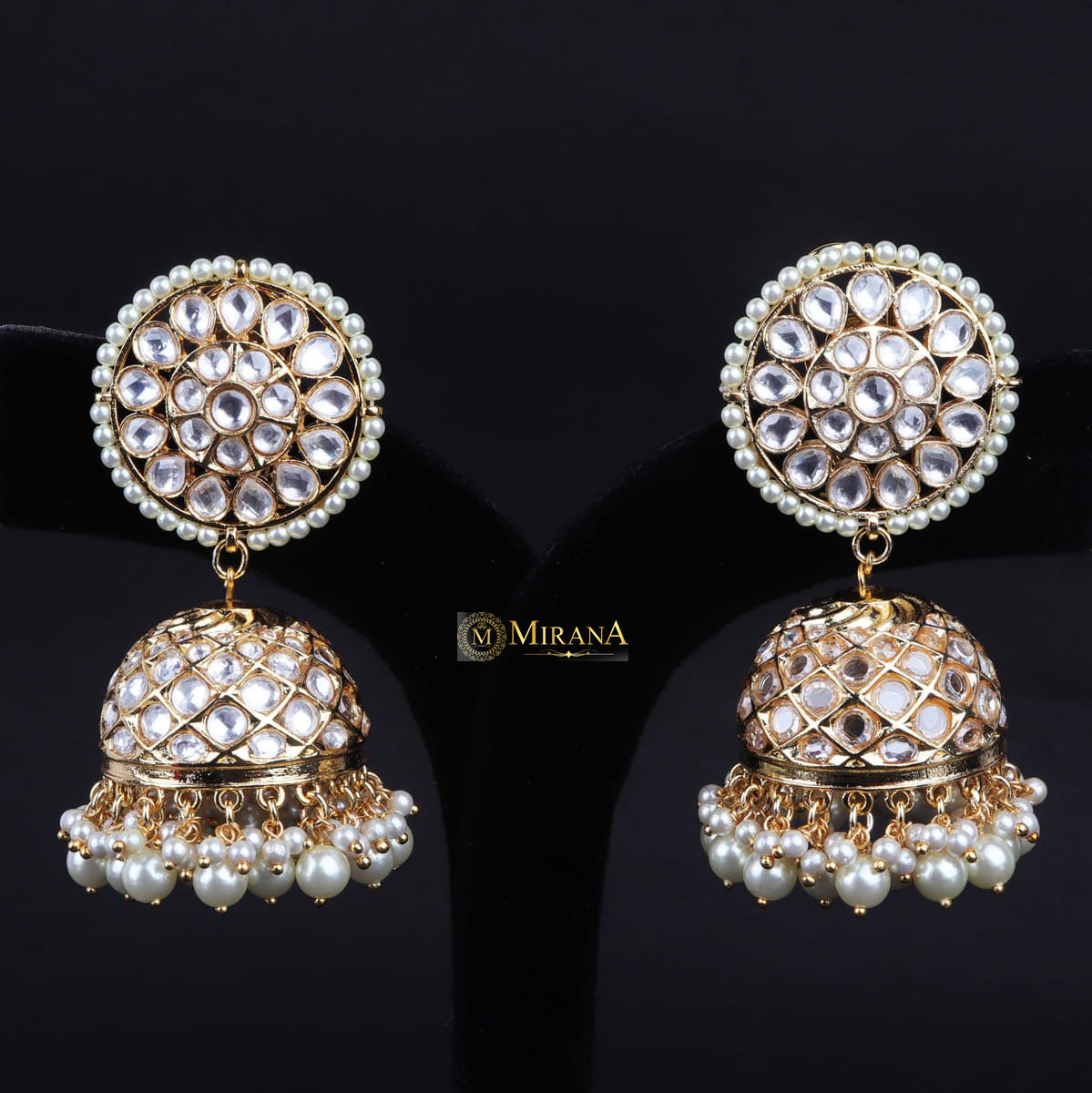 Kundan Polki Big Jhumkas