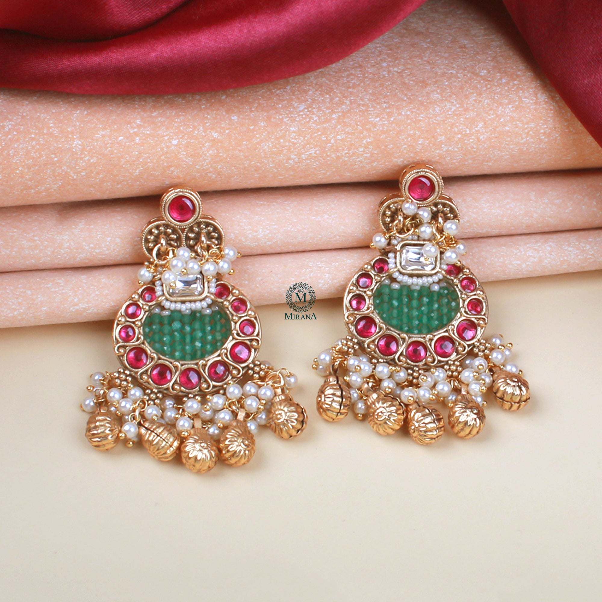 Drishi Pearl Antique Designer Earrings