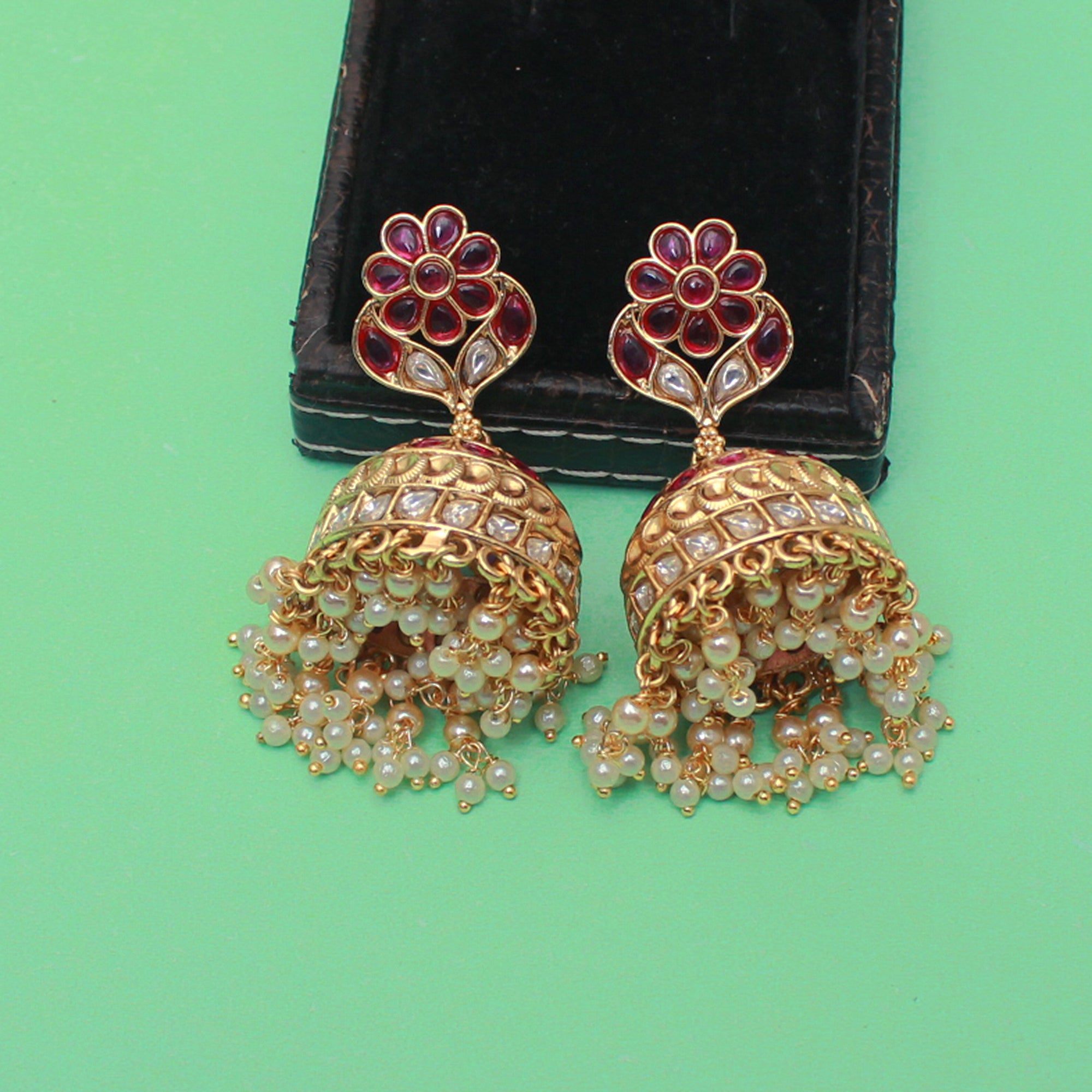 Ravya Antique Designer Jhumkas
