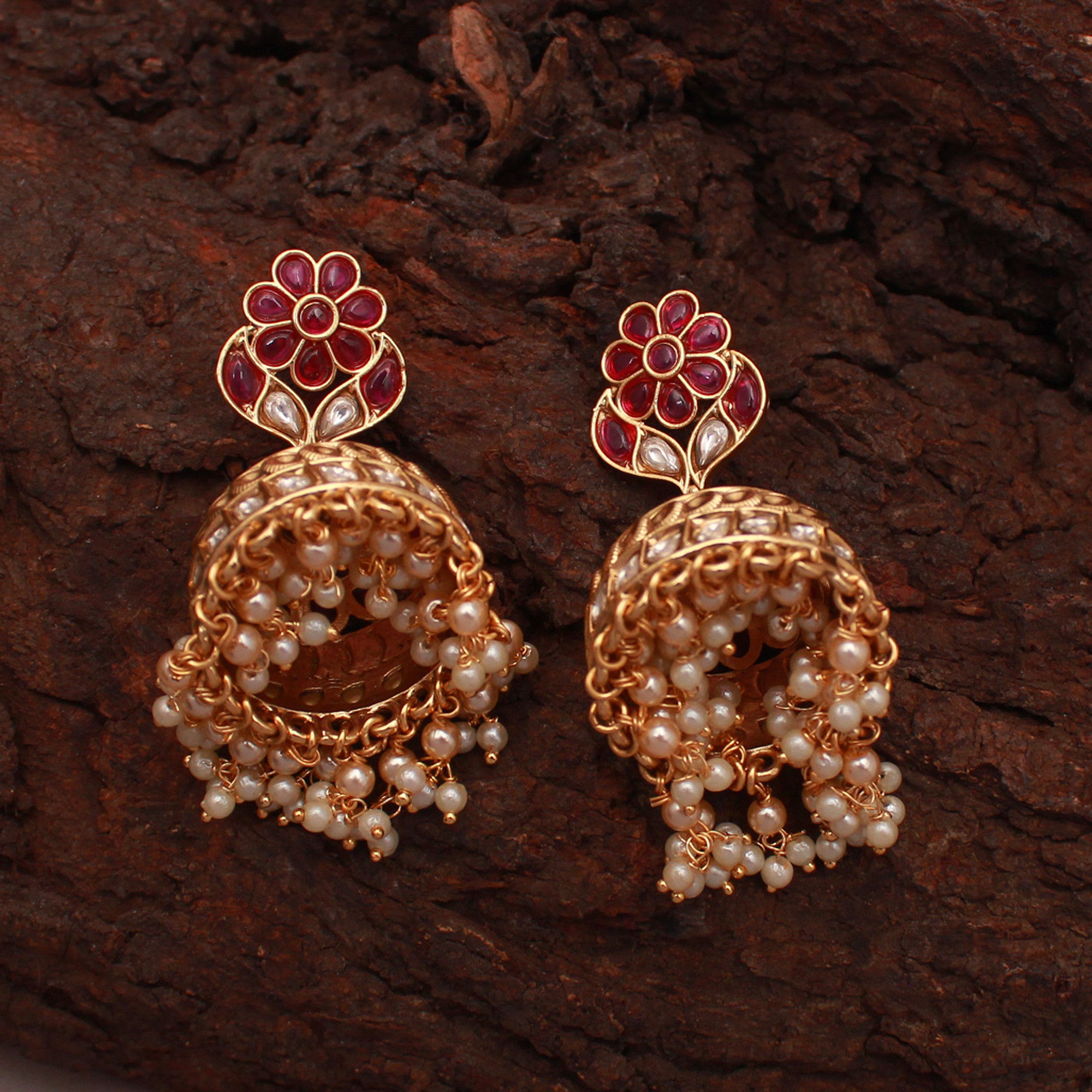 Ravya Antique Designer Jhumkas
