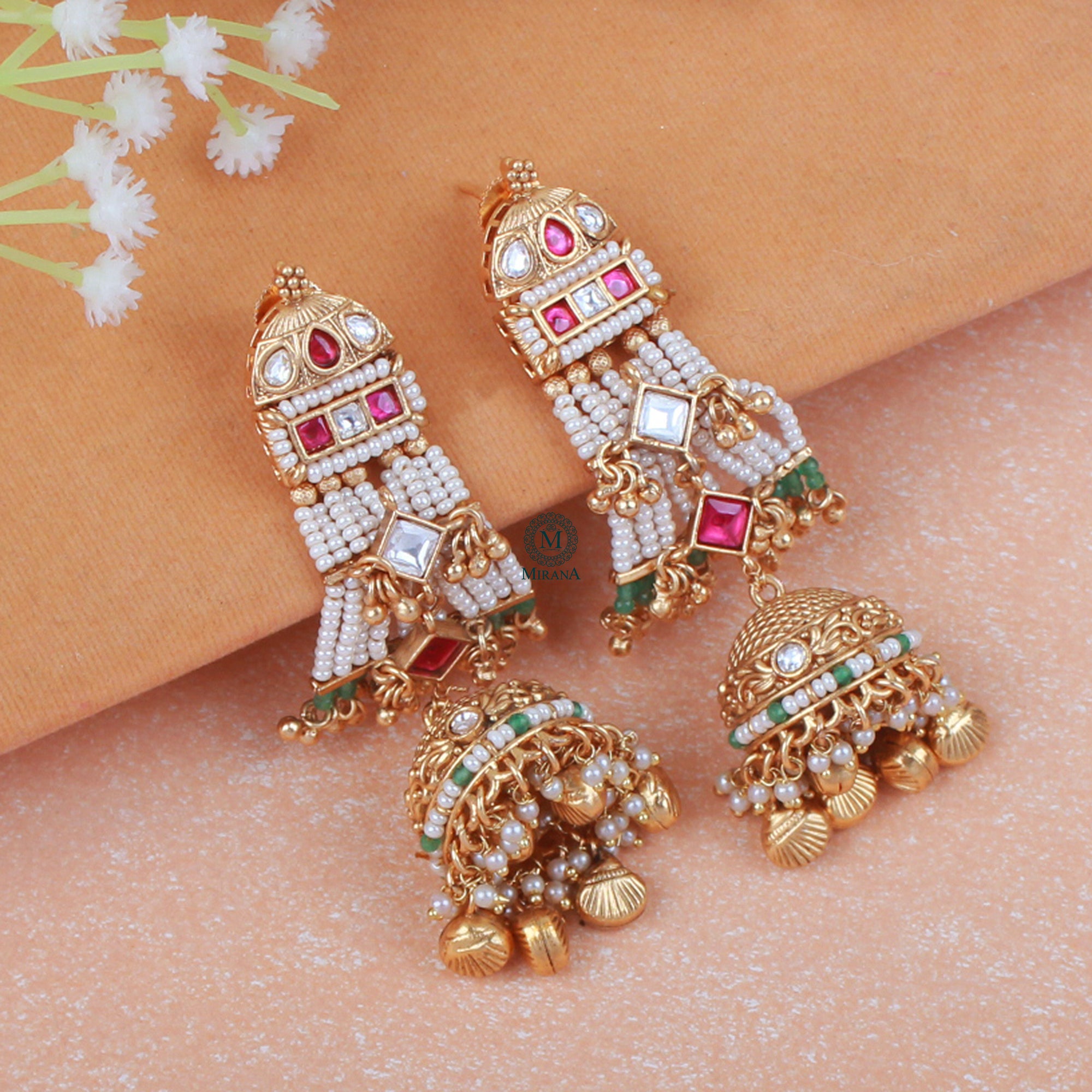 Mehar Antique Designer Jhumkas