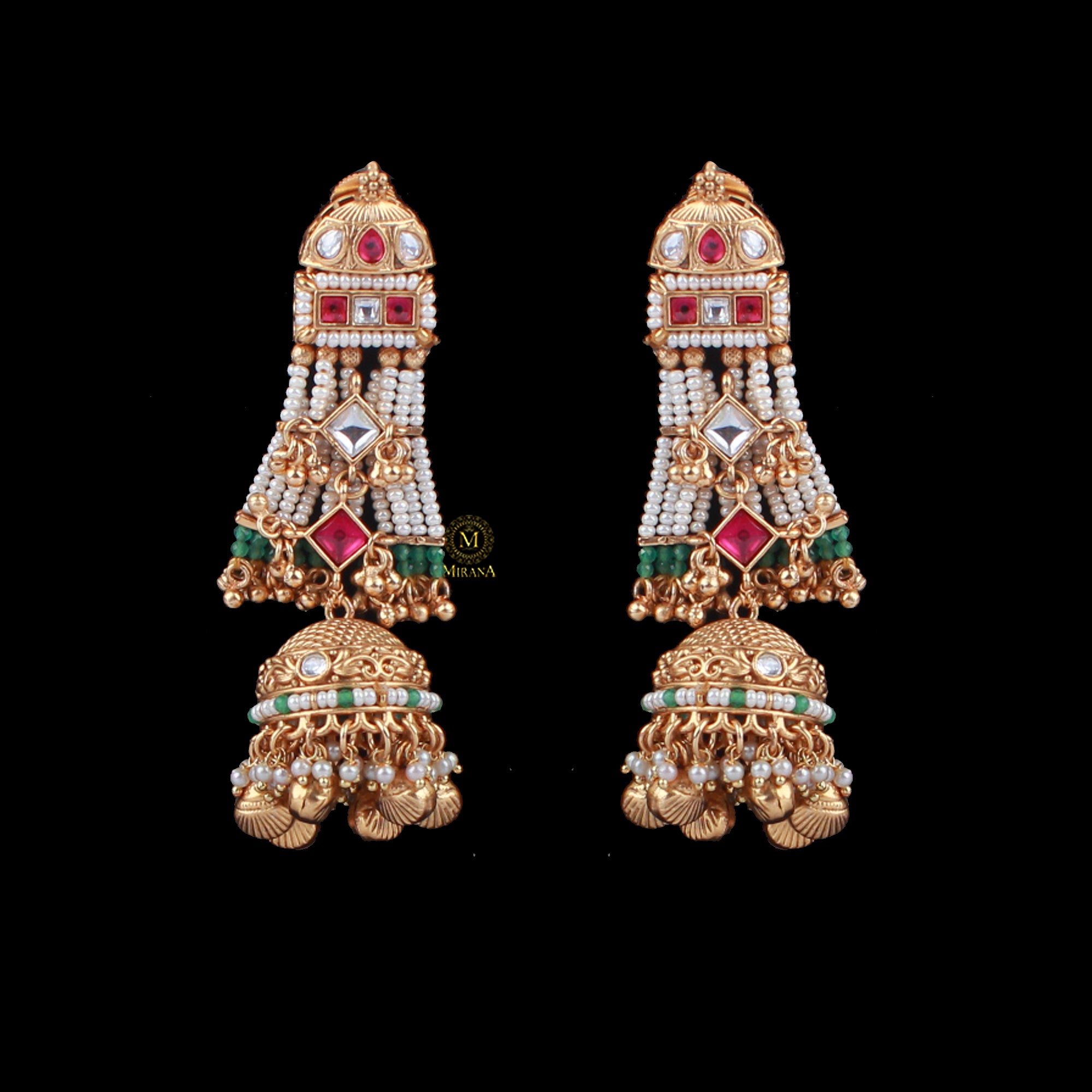 Mehar Antique Designer Jhumkas