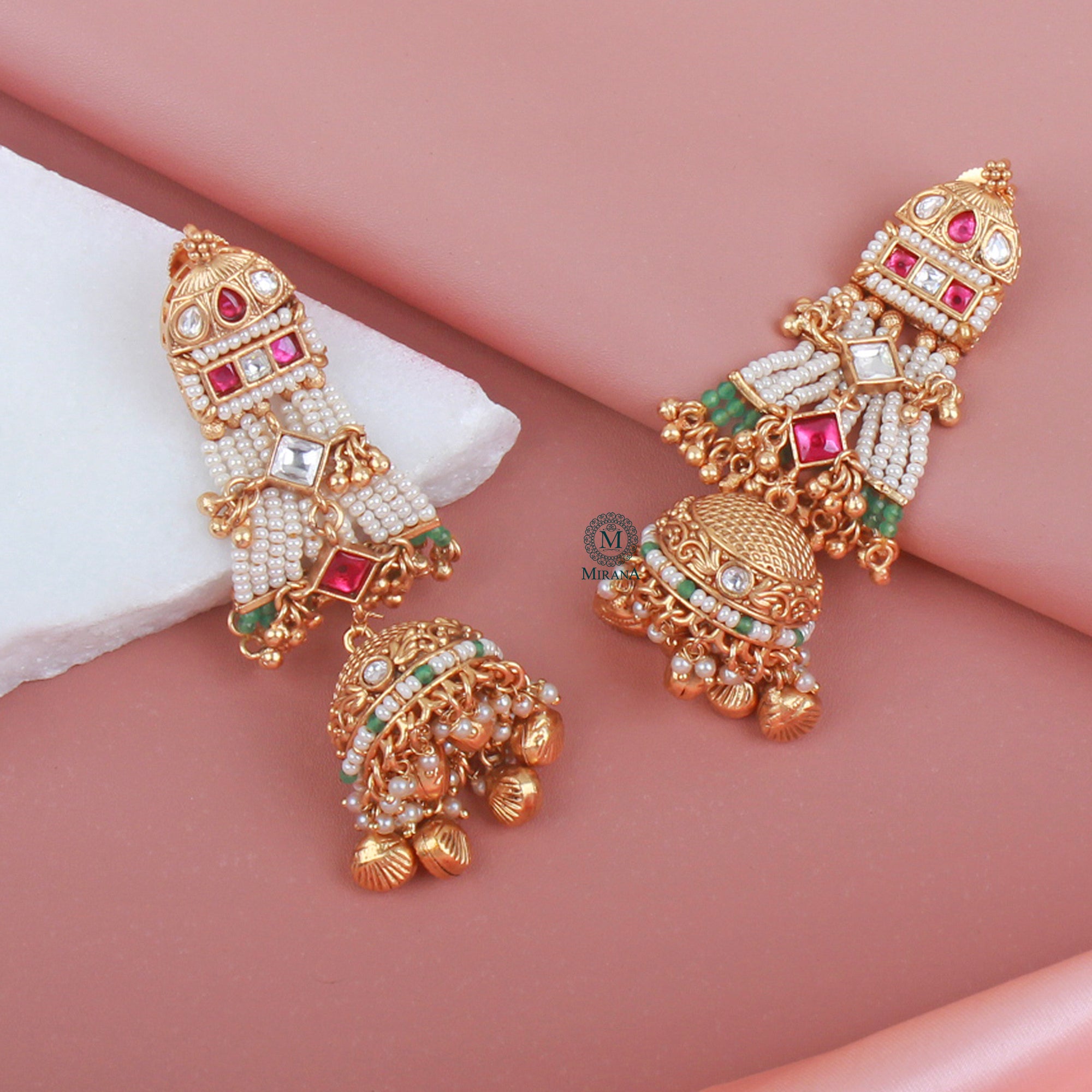 Mehar Antique Designer Jhumkas