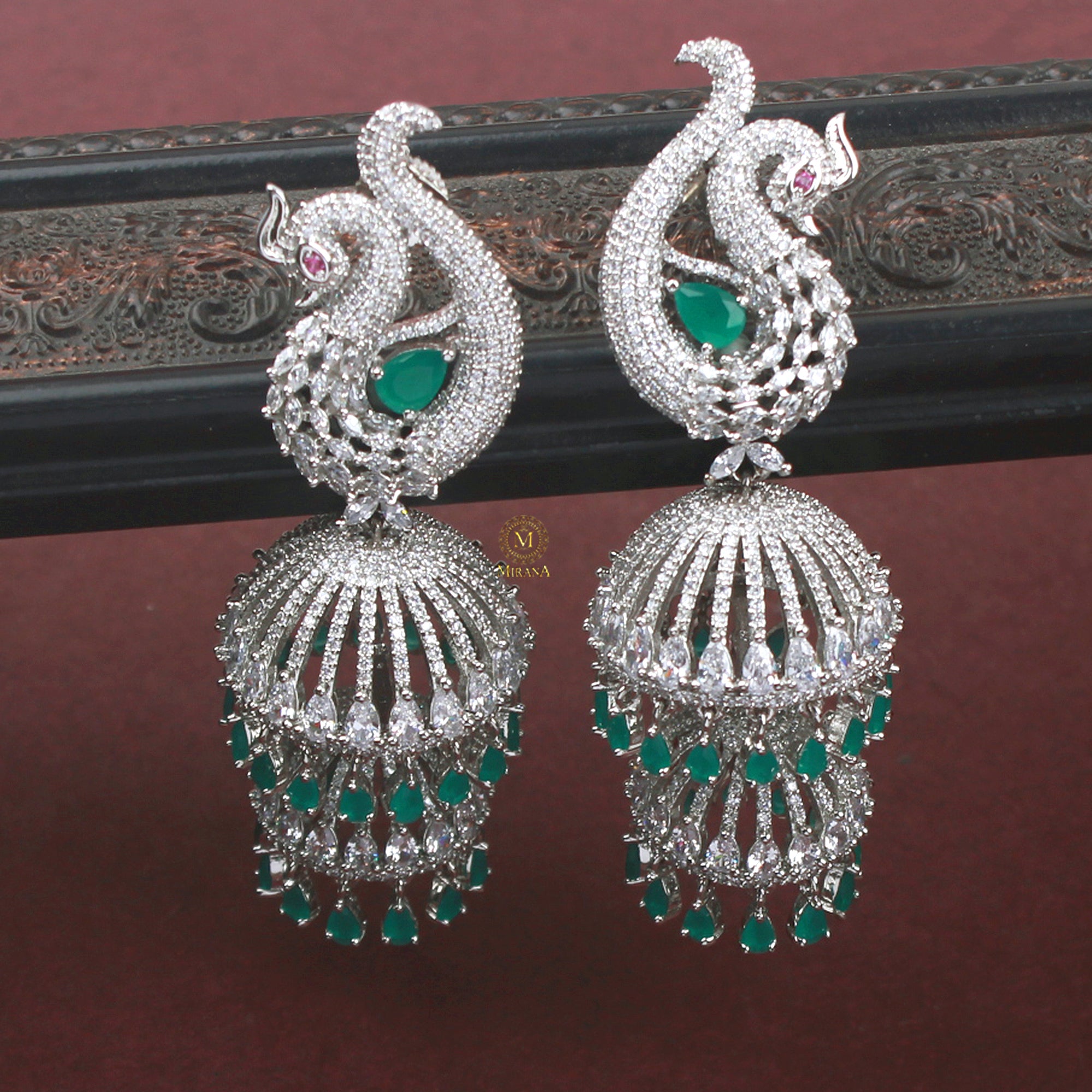 Lucy CZ Designer Jhumkas