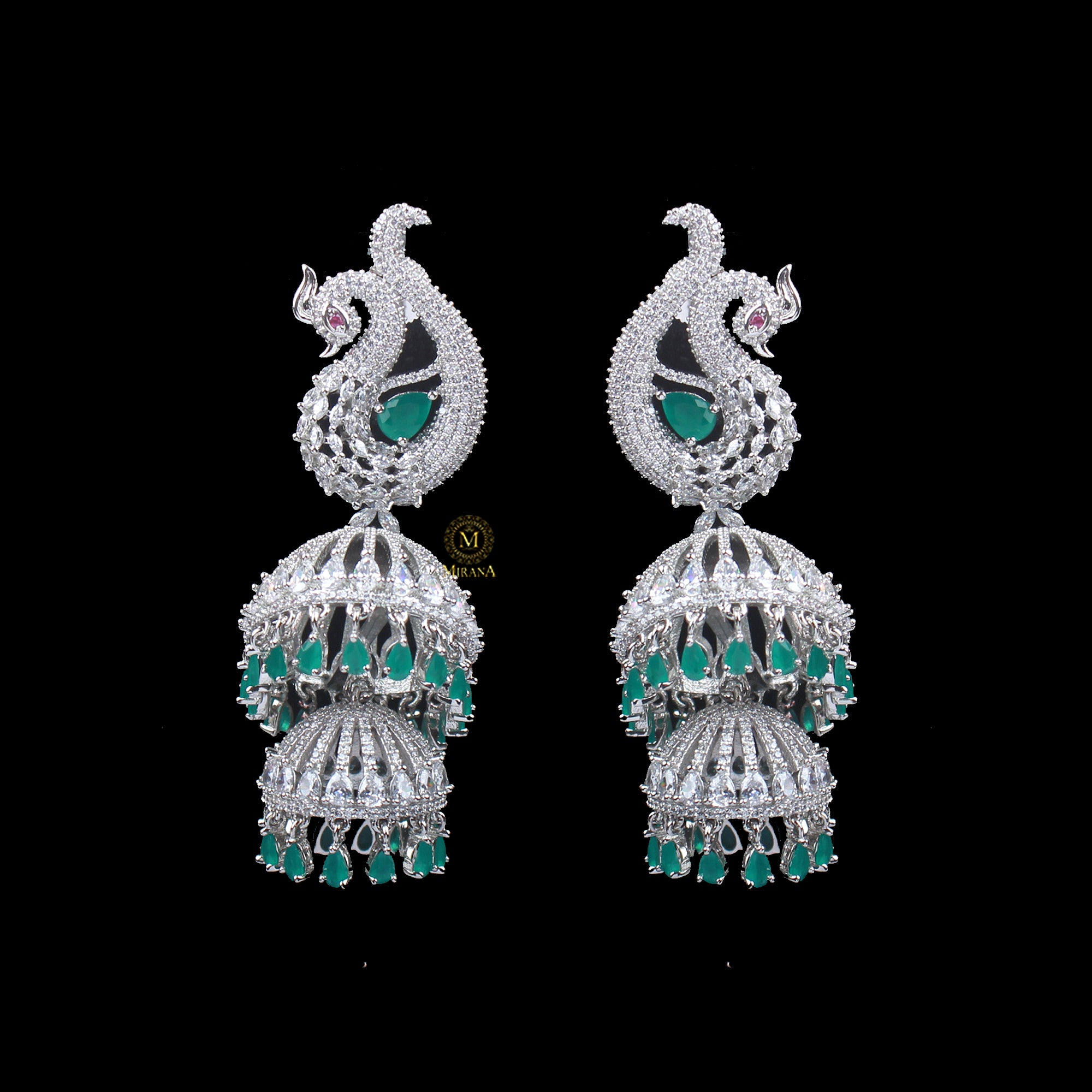 Lucy CZ Designer Jhumkas