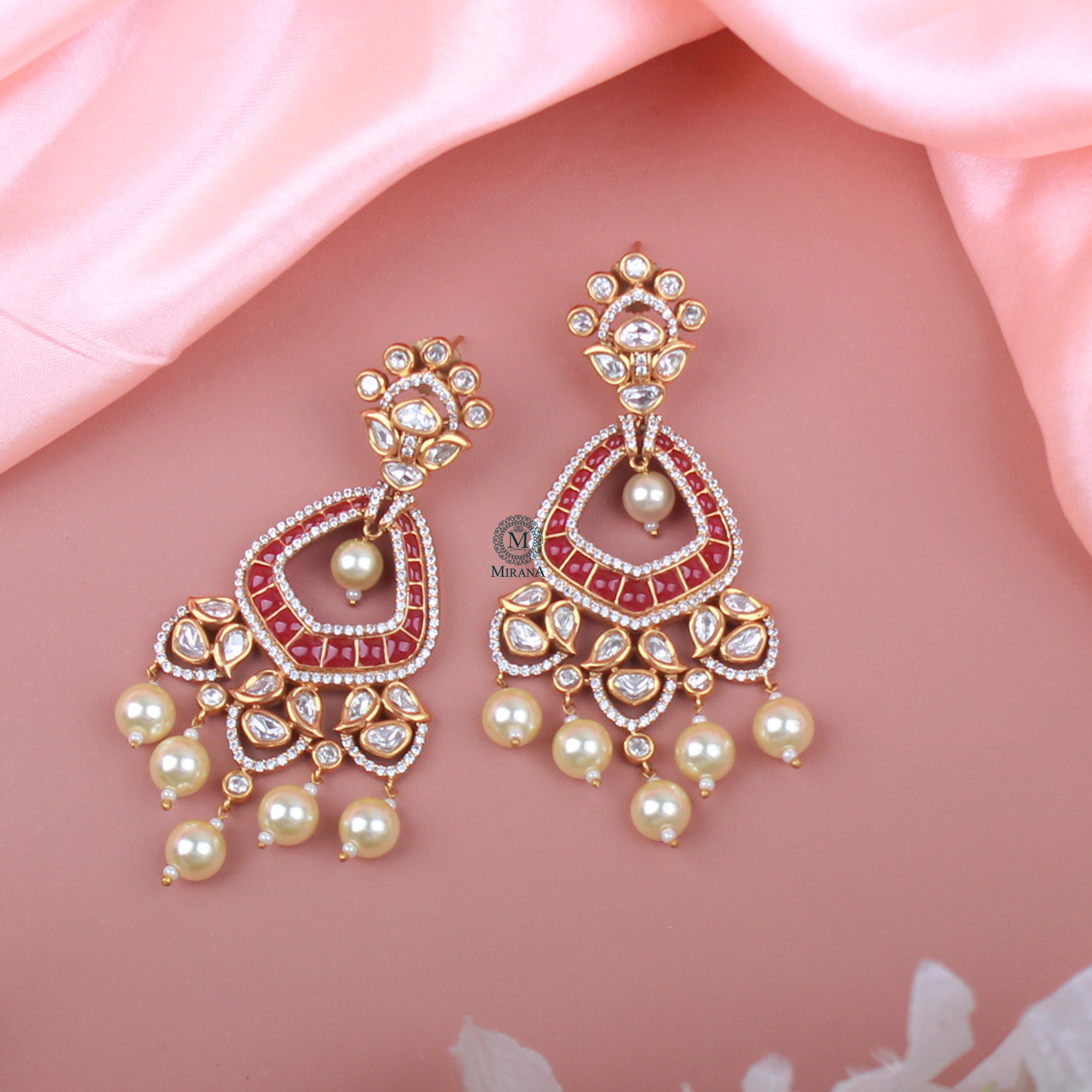 Shubhangi Ruby Polki Earrings