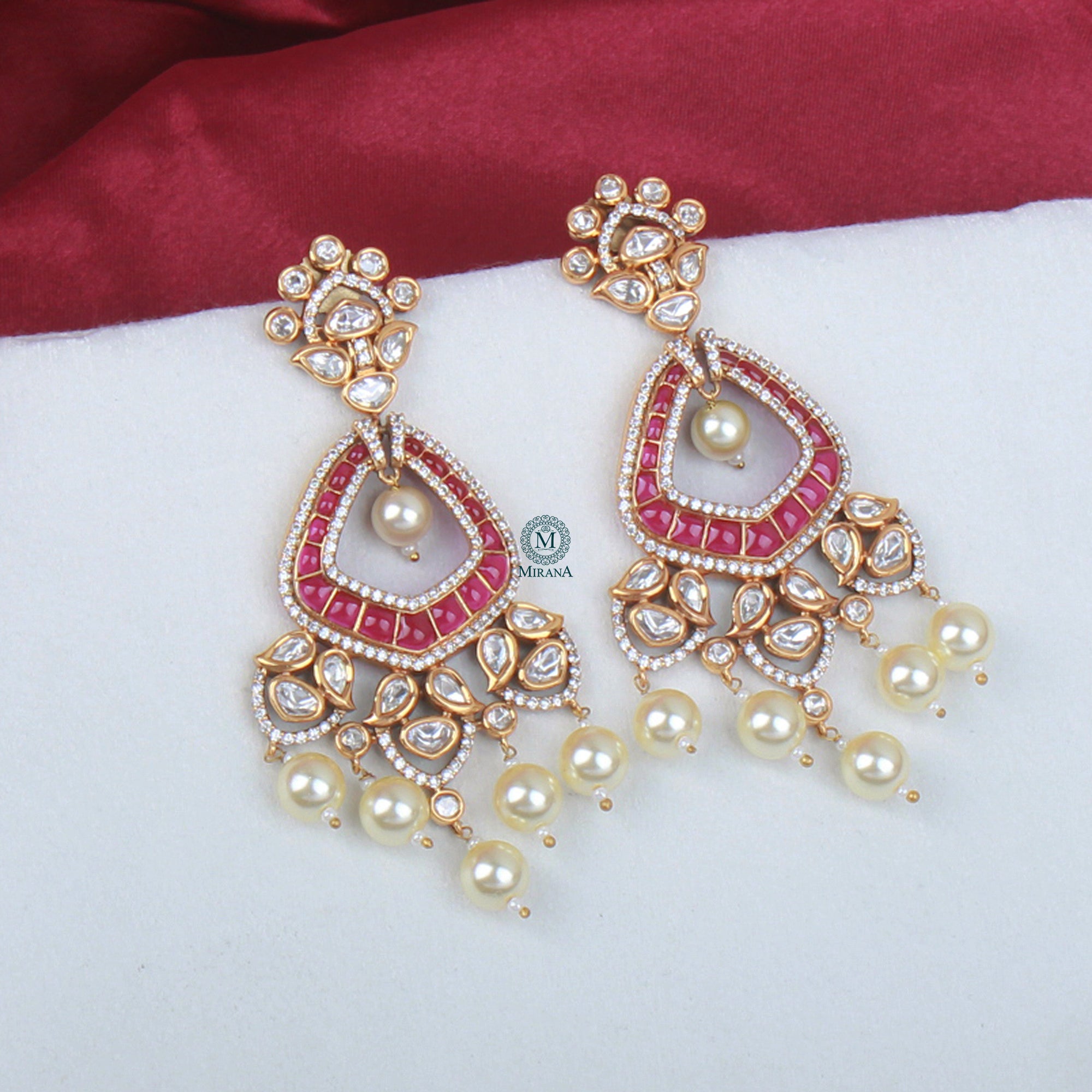Shubhangi Ruby Polki Earrings