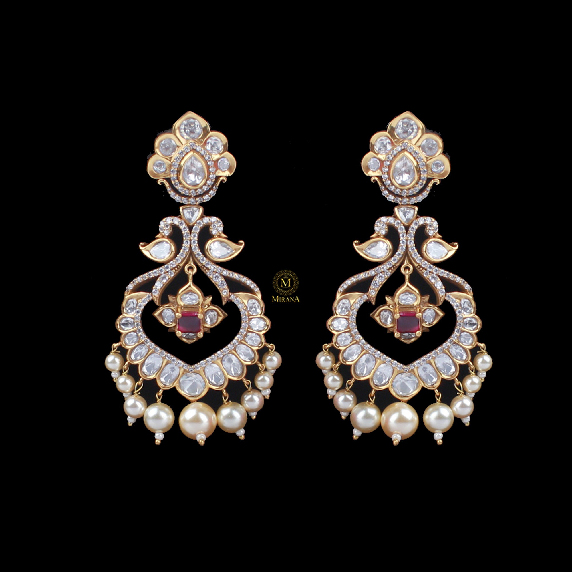 Mehak Polki Designer Earrings