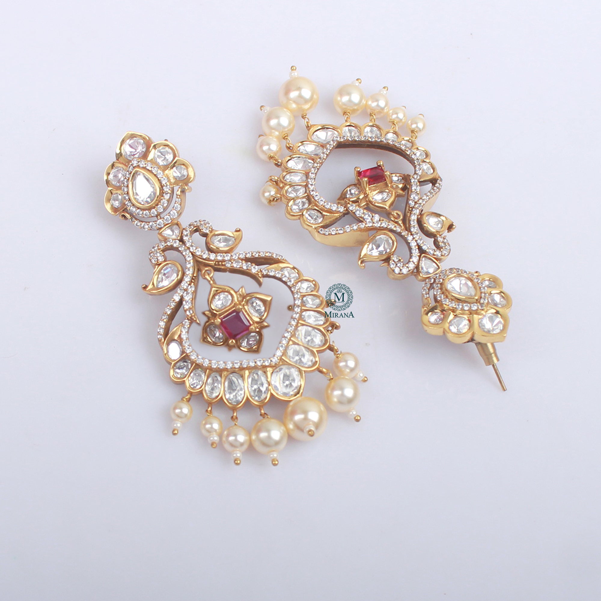 Mehak Polki Designer Earrings