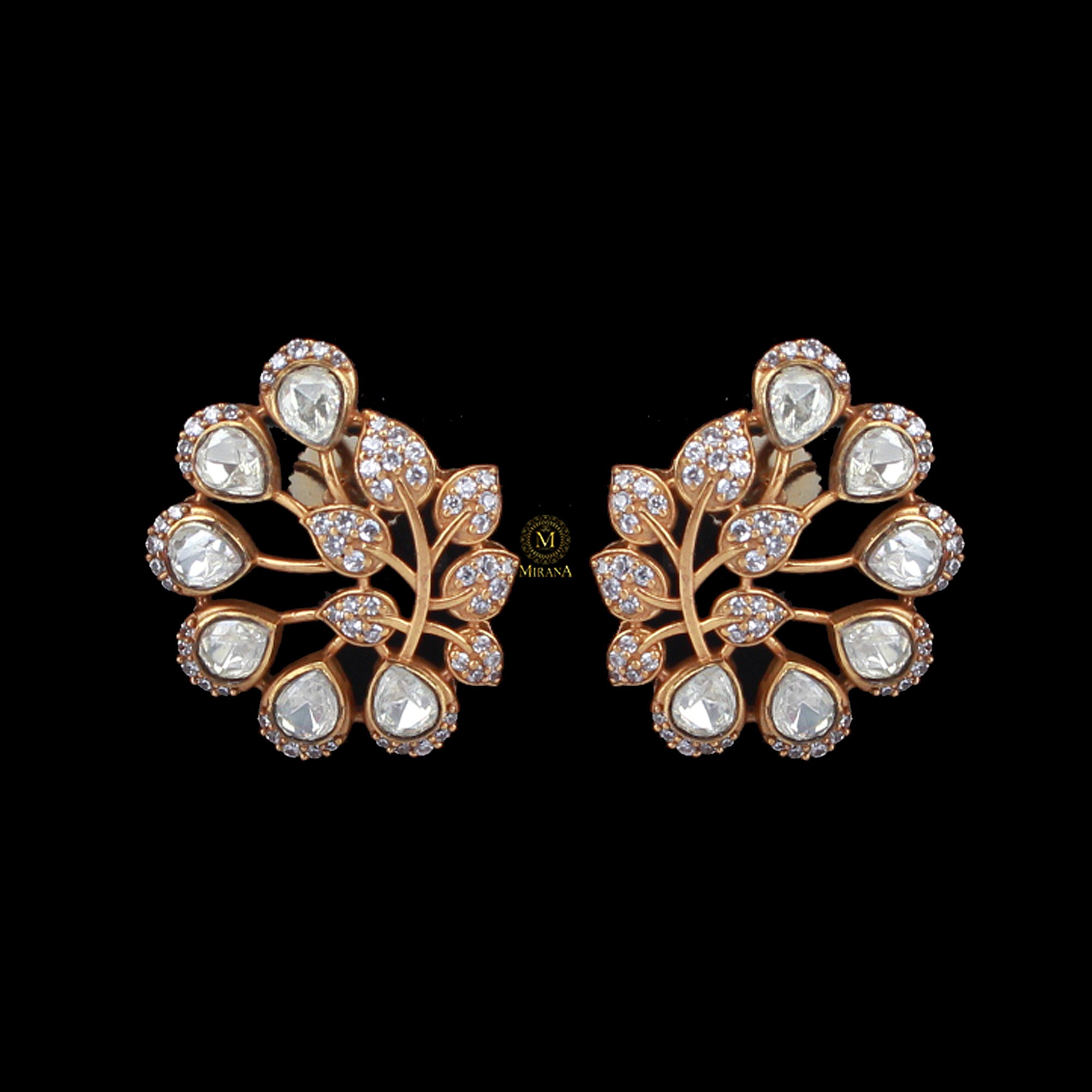 Veena Moissanite Designer Studs
