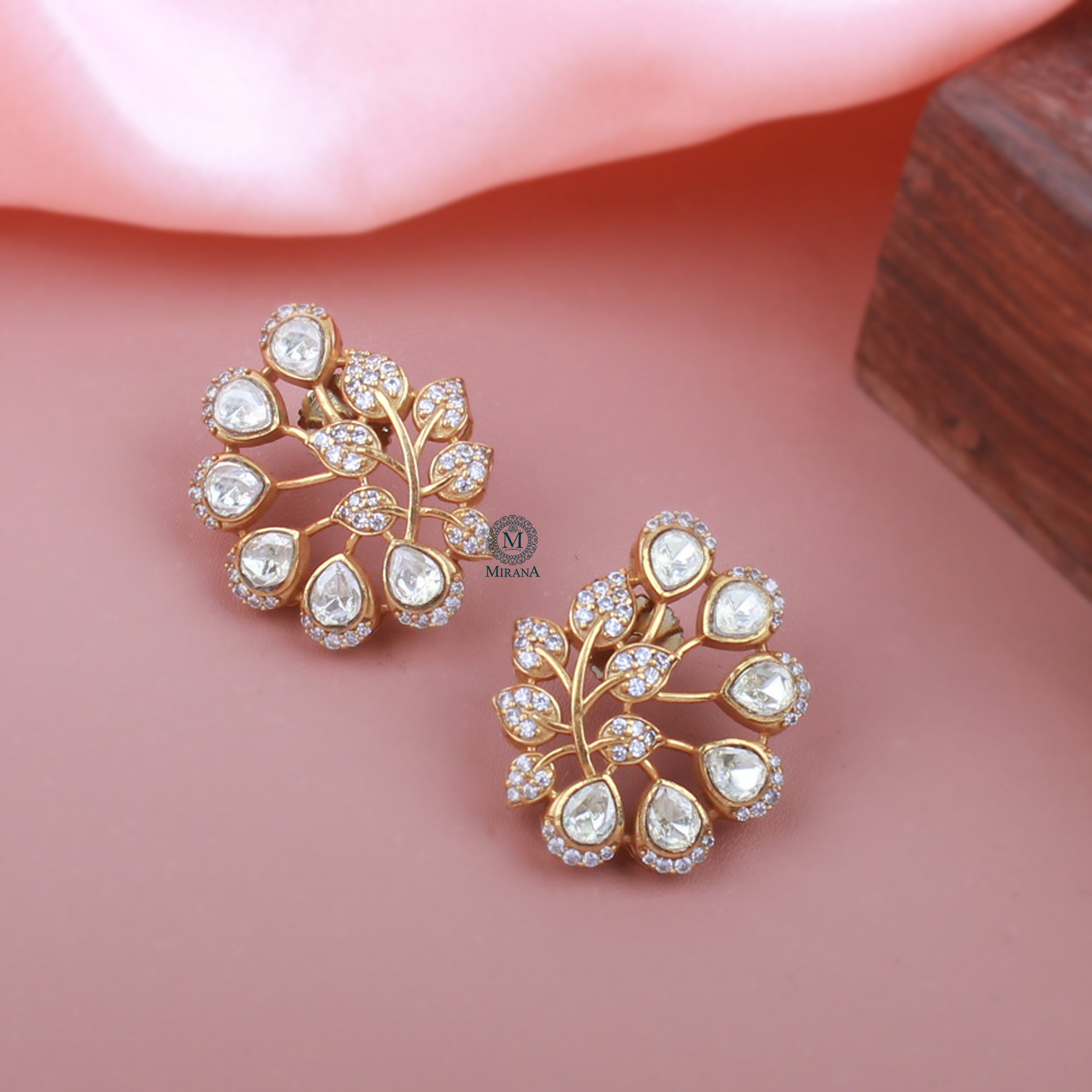 Veena Moissanite Designer Studs