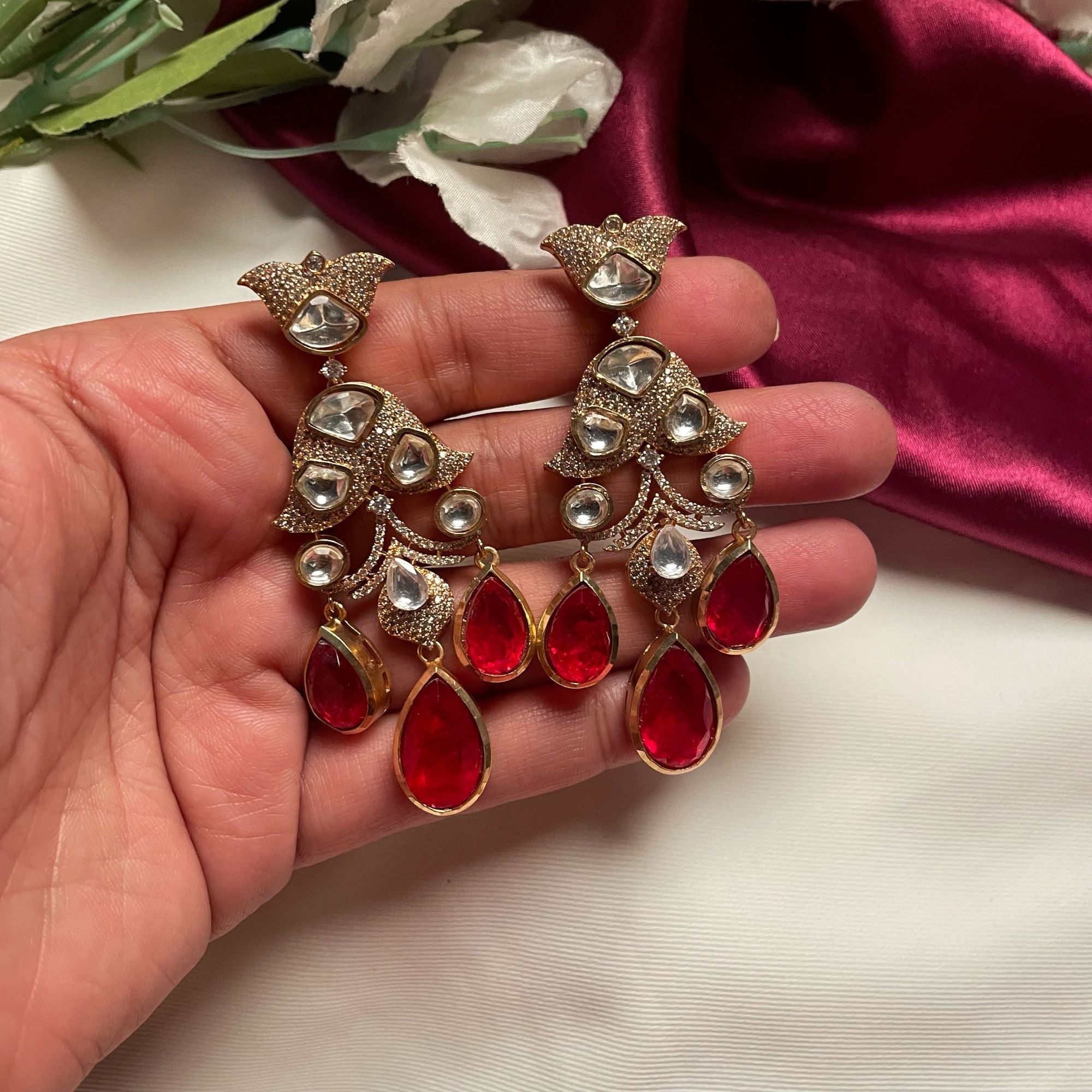 Jasmin Moissanite Designer Earrings