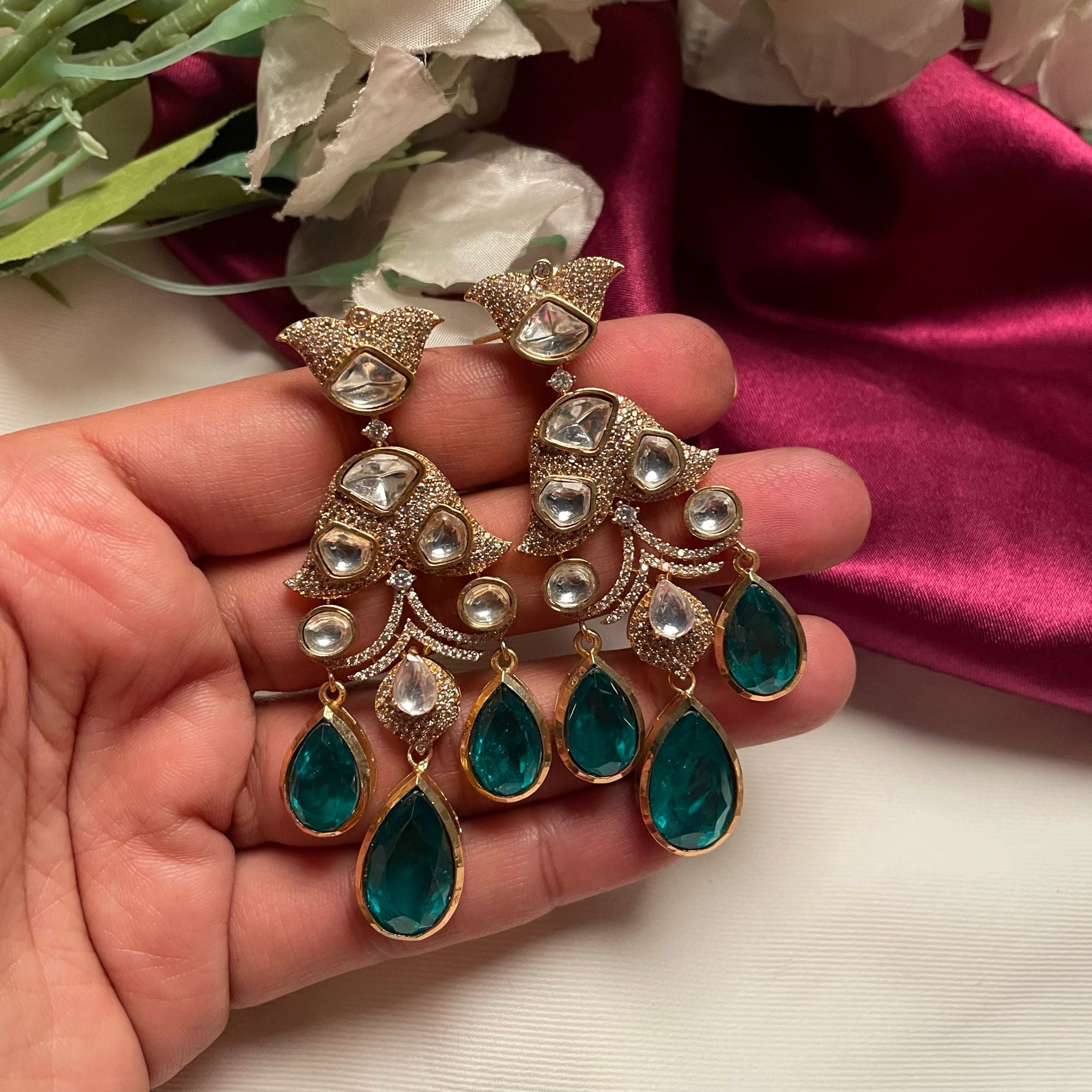 Jasmin Moissanite Designer Earrings