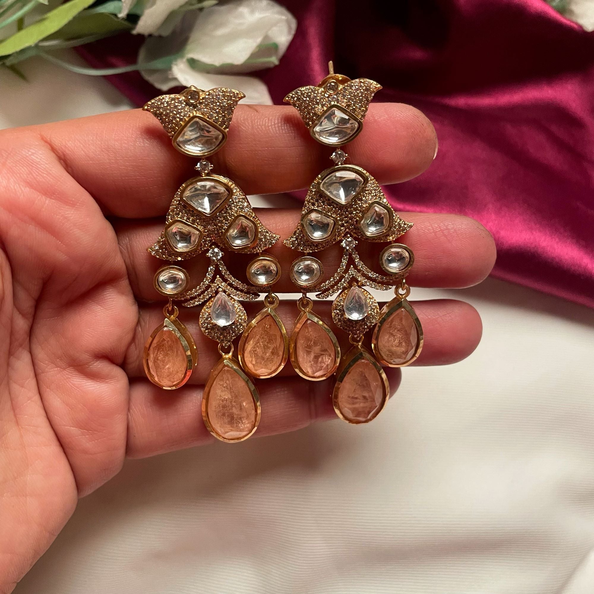 Jasmin Pastel Moissanite Earrings