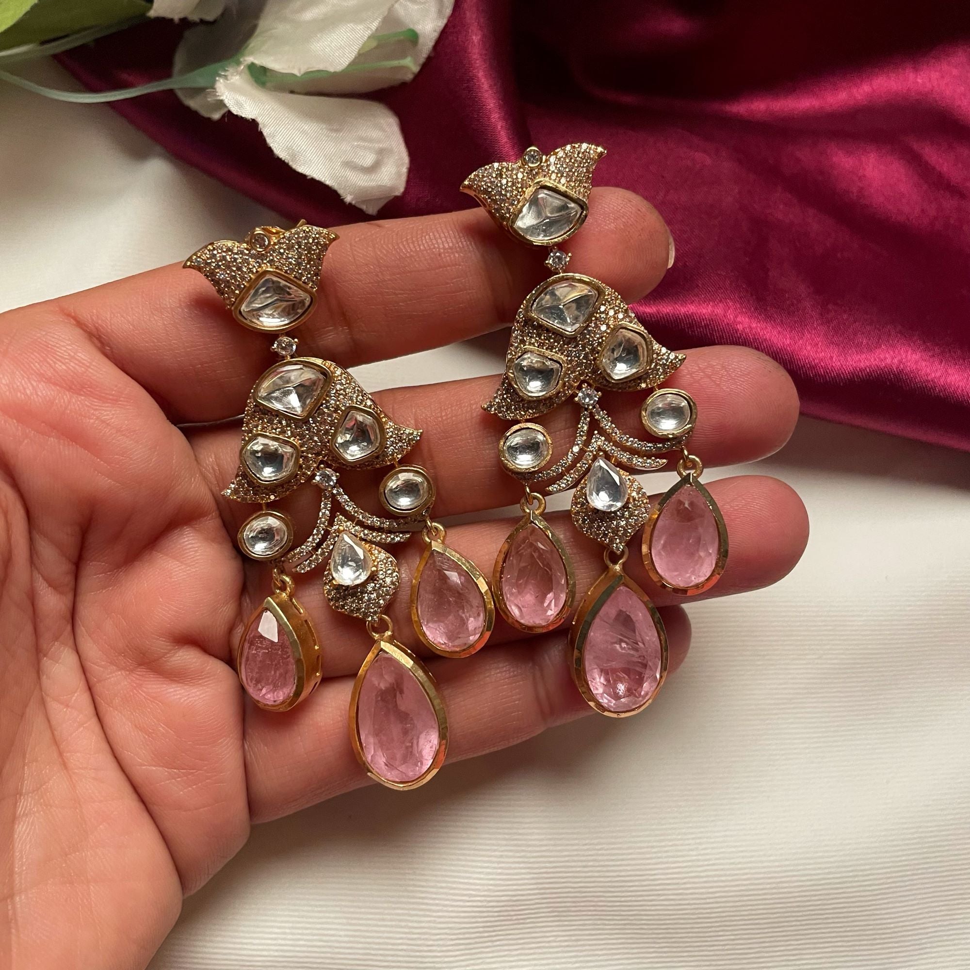 Jasmin Pastel Moissanite Earrings