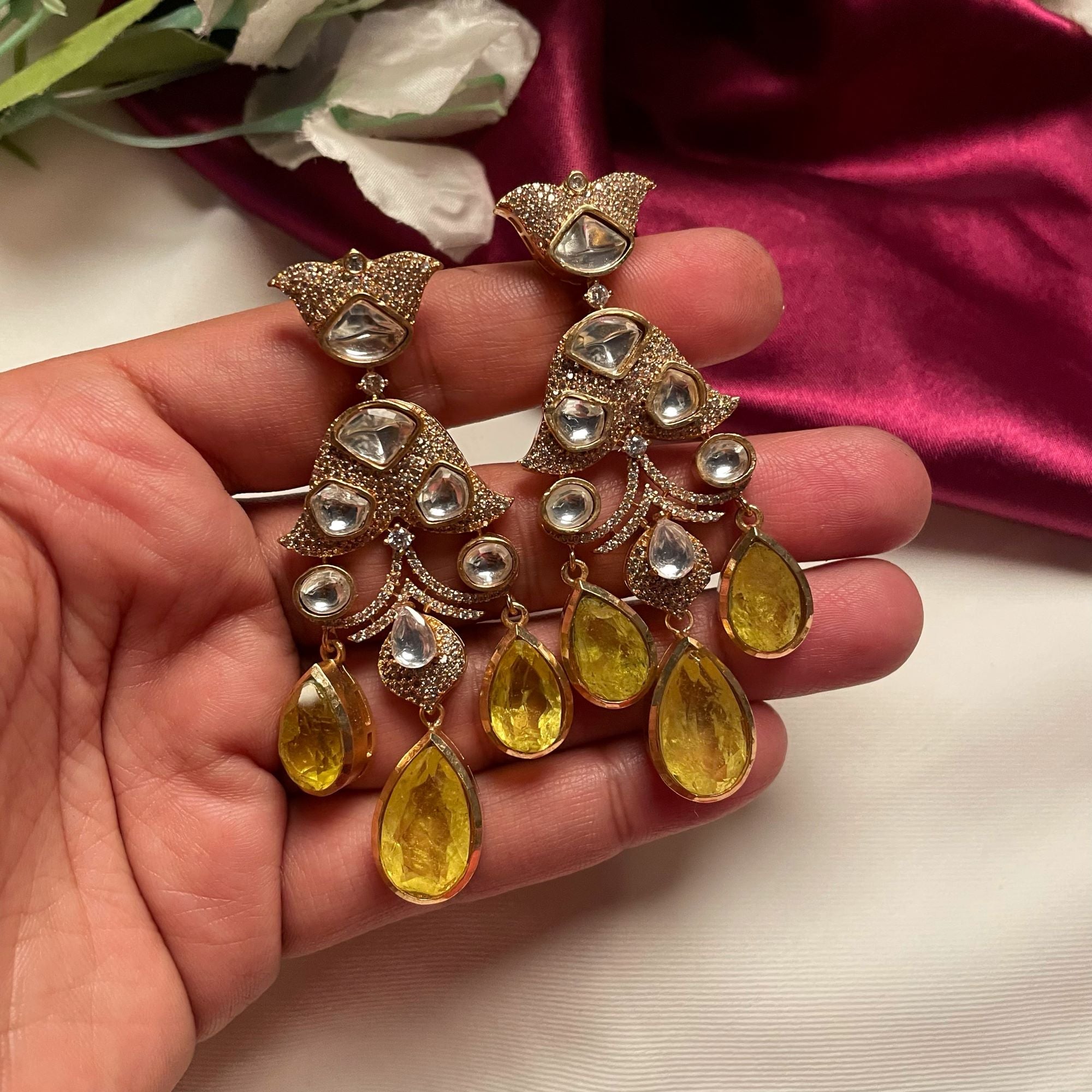 Jasmin Pastel Moissanite Earrings