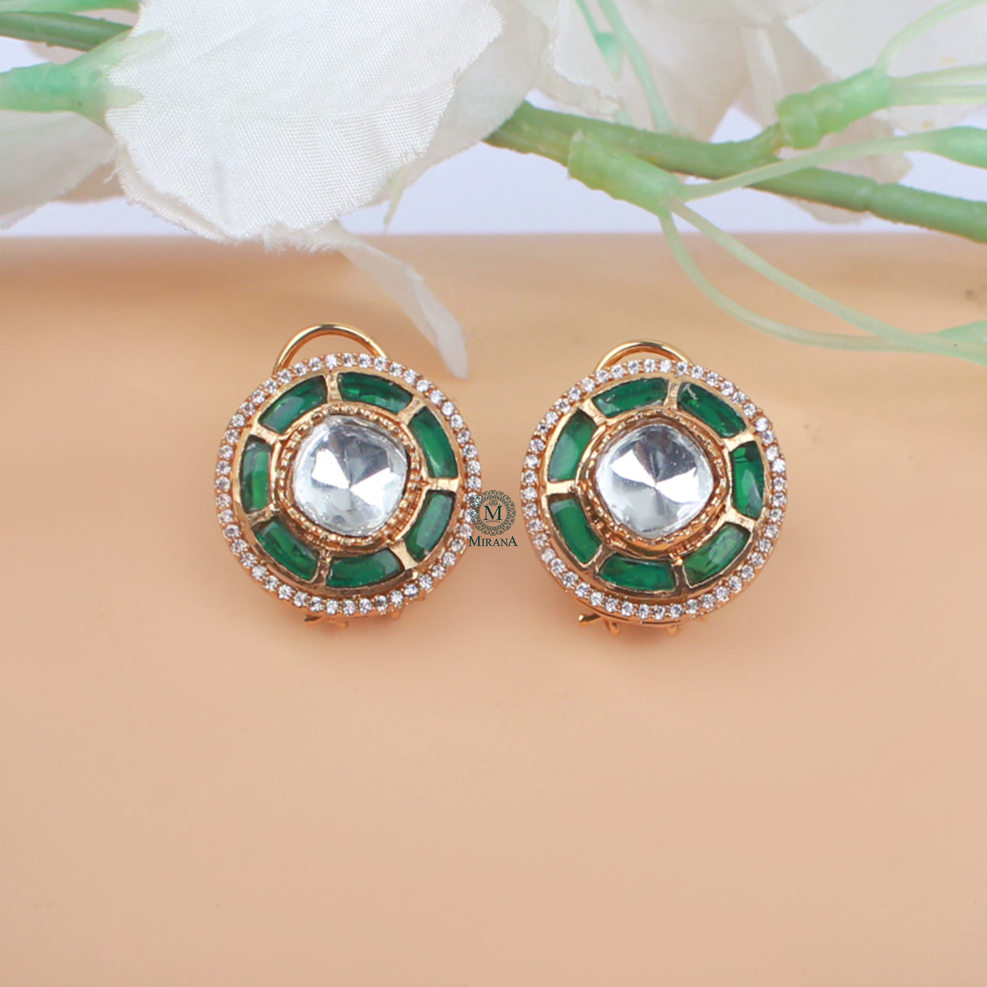 Bhumika Moissanite Designer Studs