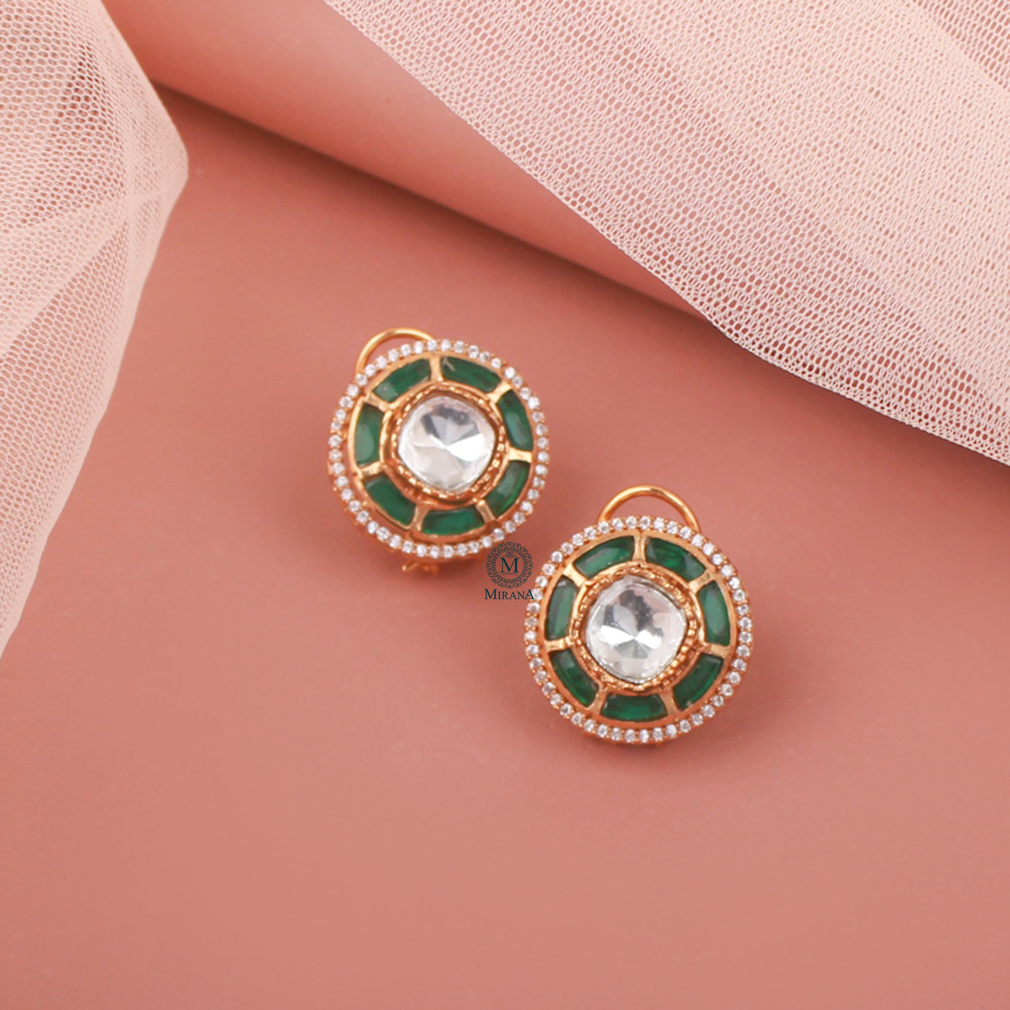 Bhumika Moissanite Designer Studs