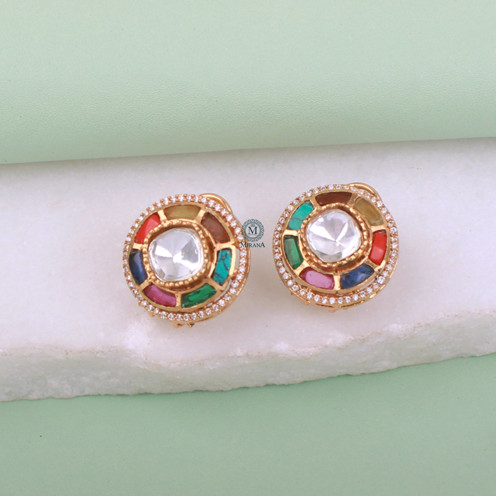 Bhumika Multi Colour Designer Studs