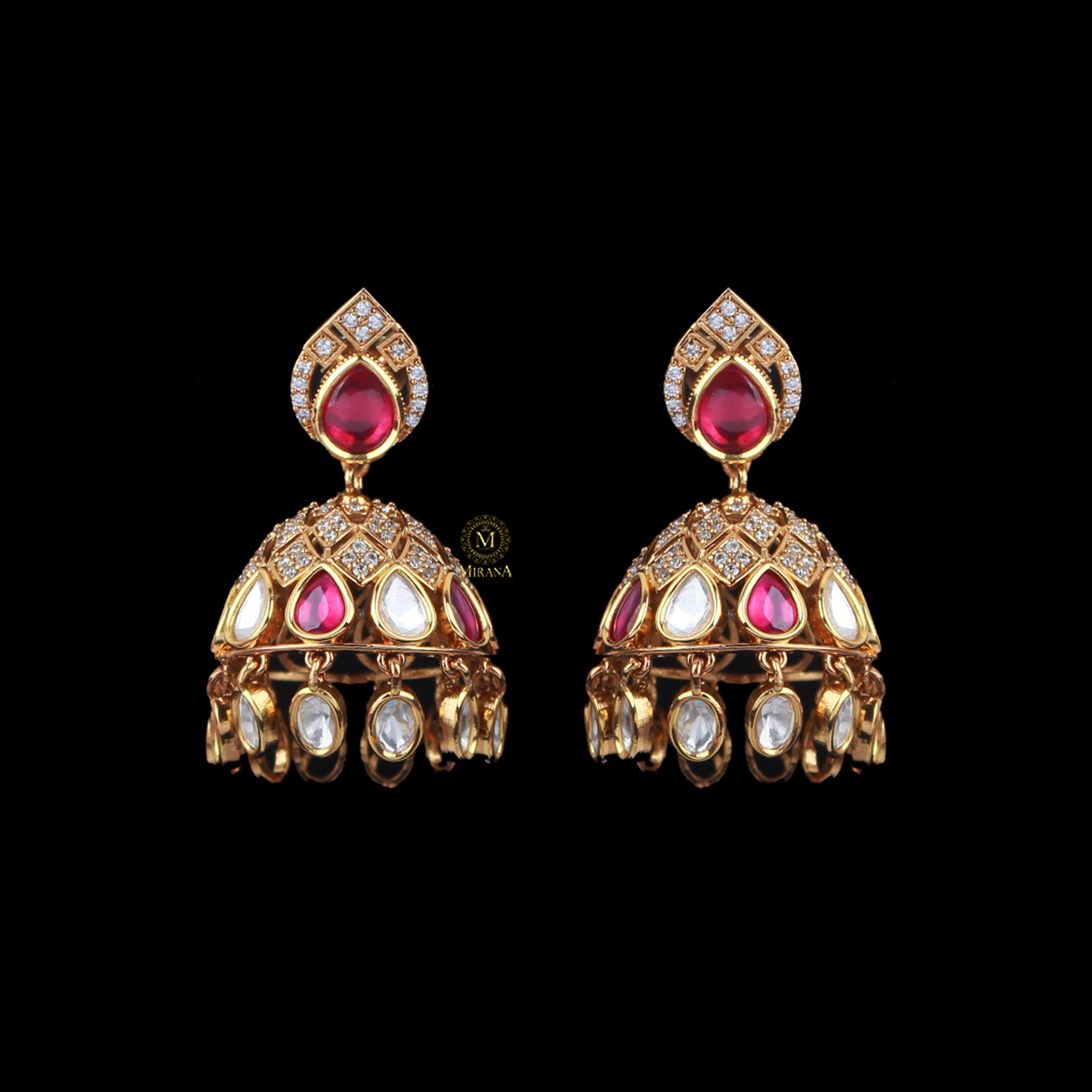 Chaya Polki Designer Jhumkas
