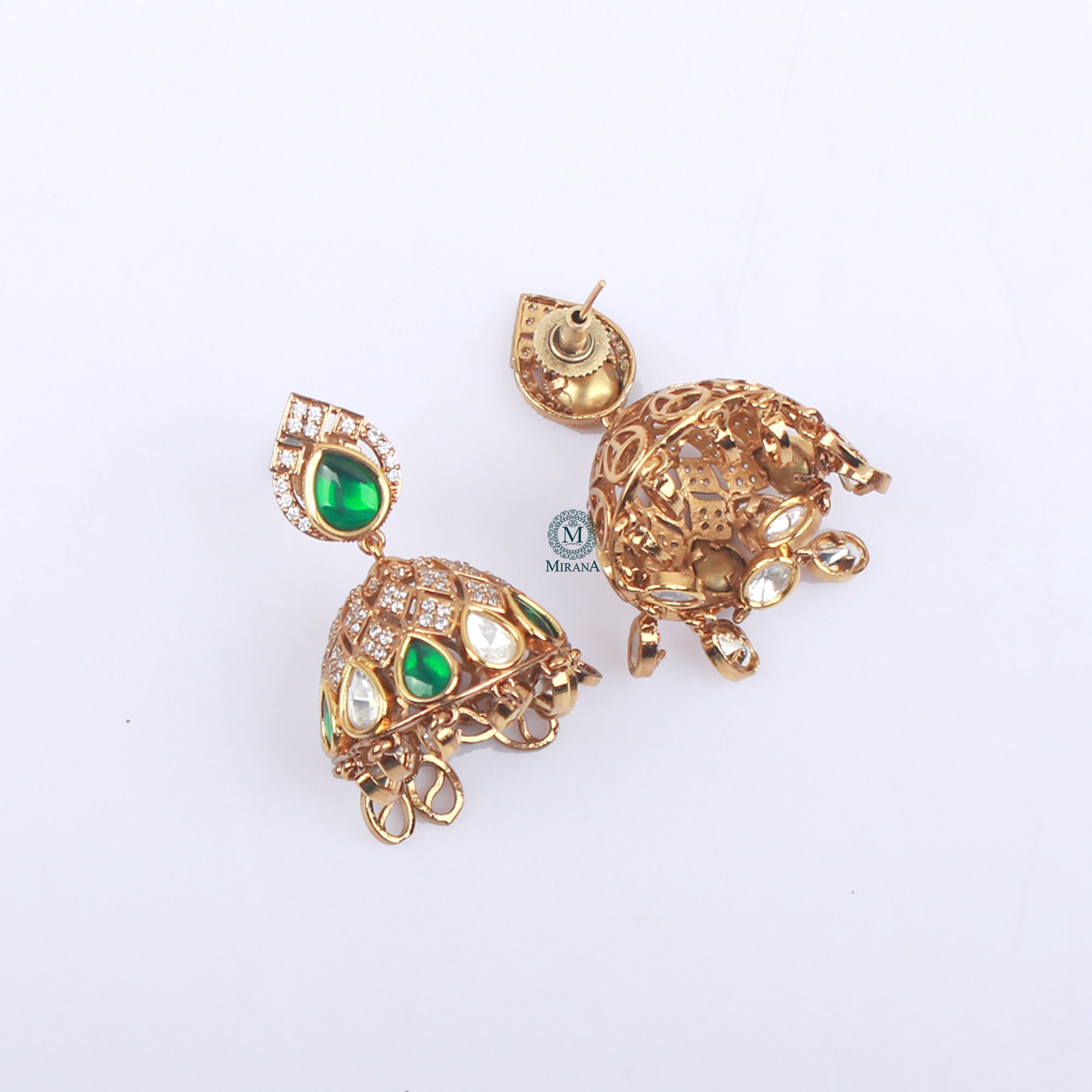 Chaya Polki Designer Jhumkas