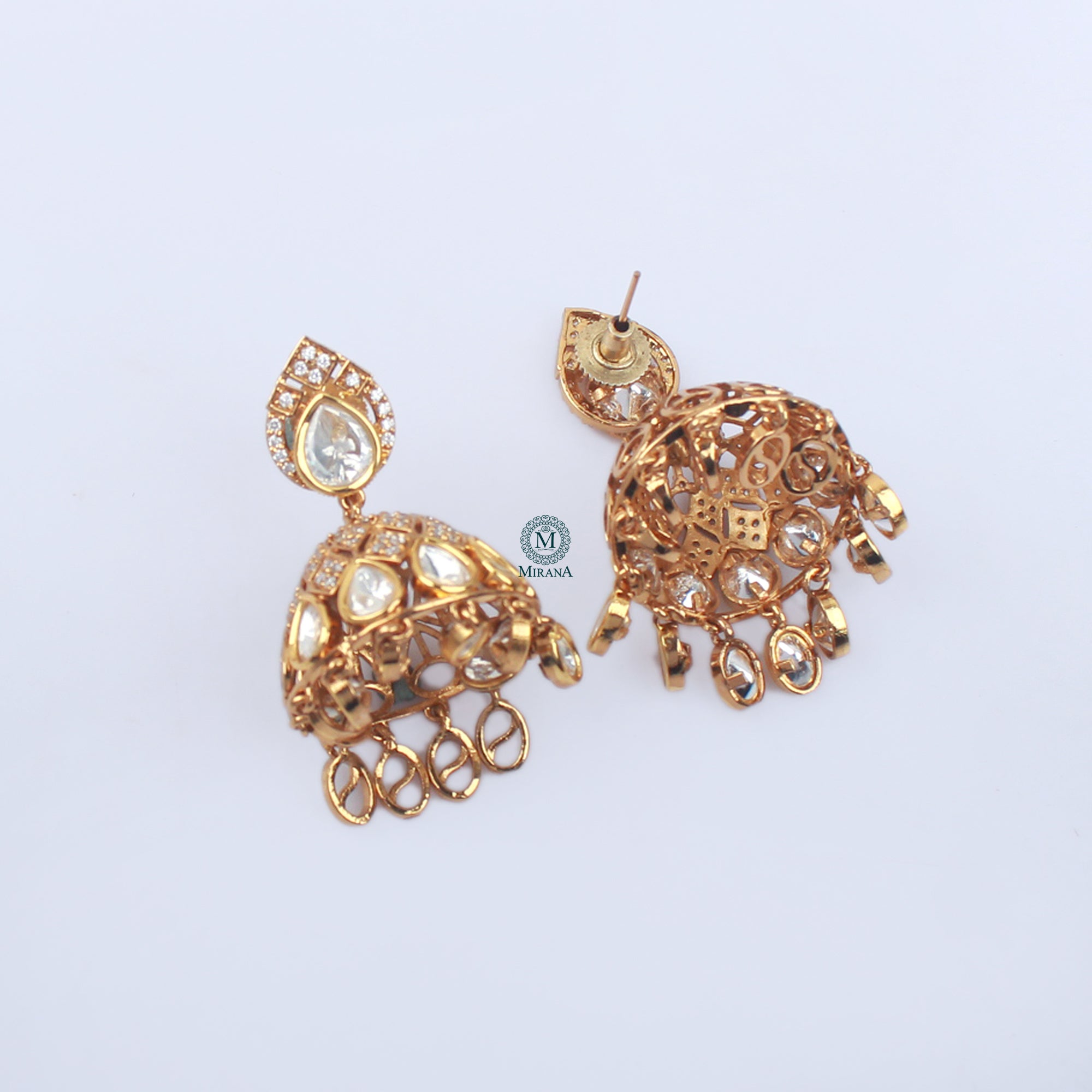 Chaya Polki Designer Jhumkas