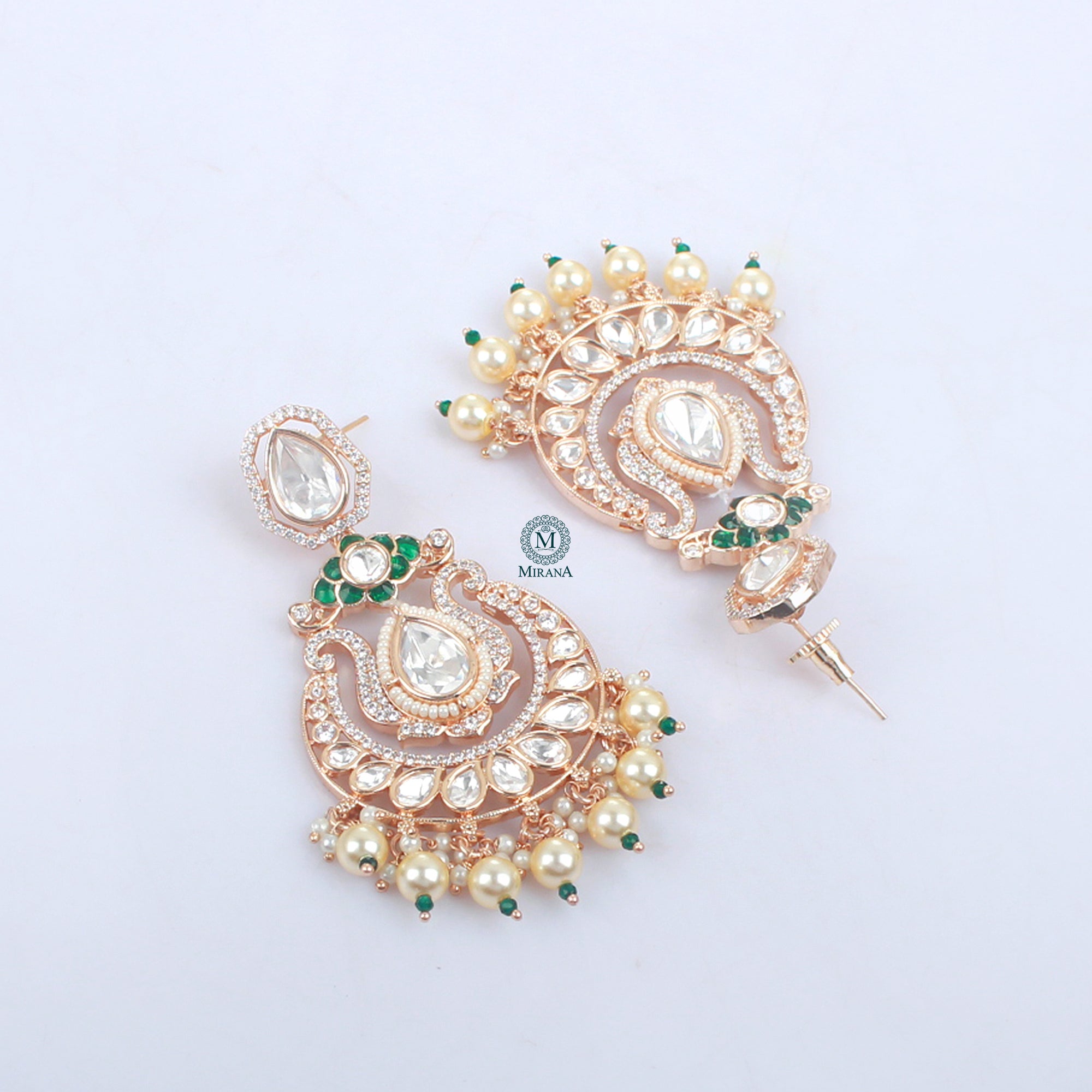 Vanhi Pearl Polki Designer Earrings