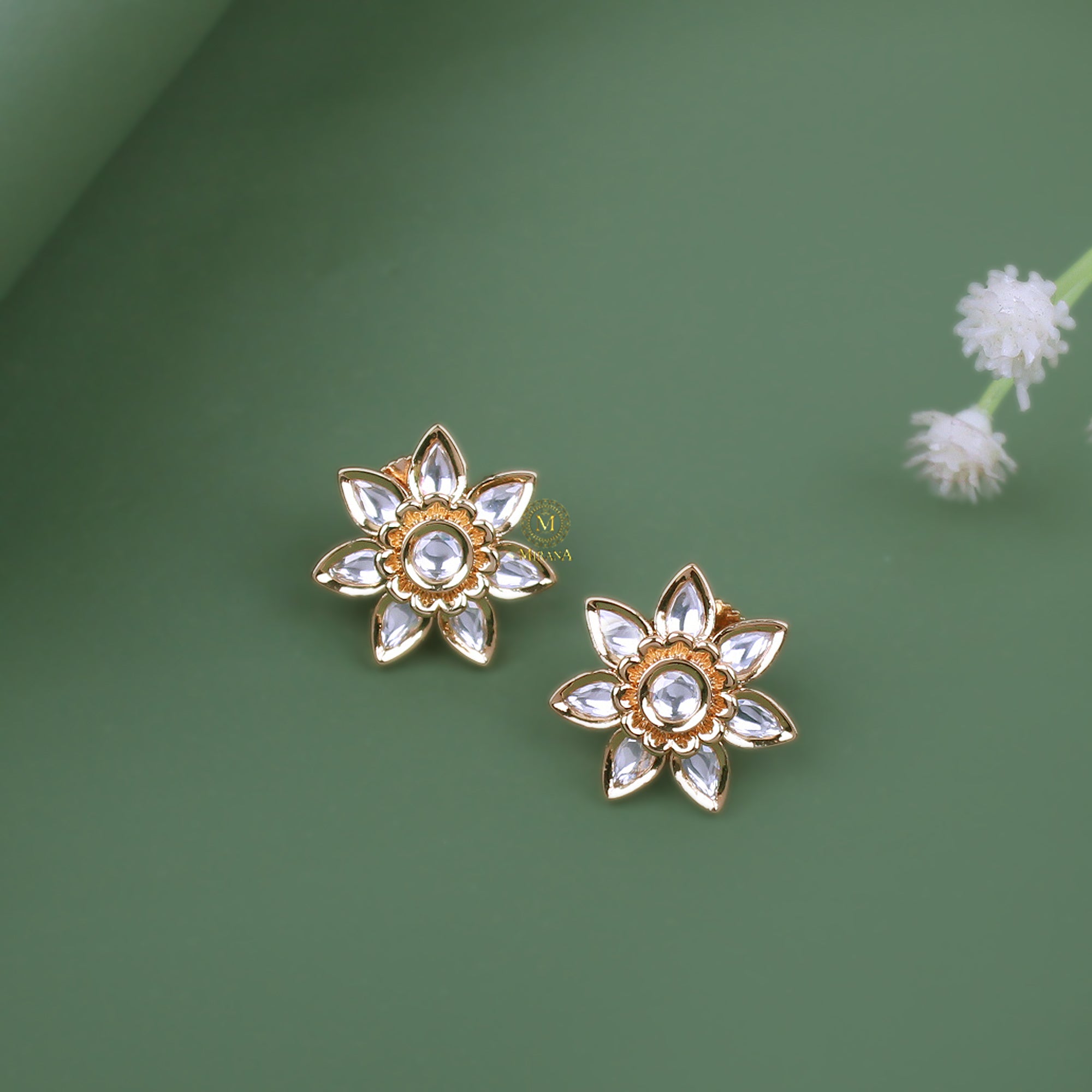 Yashi Polki Designer Studs