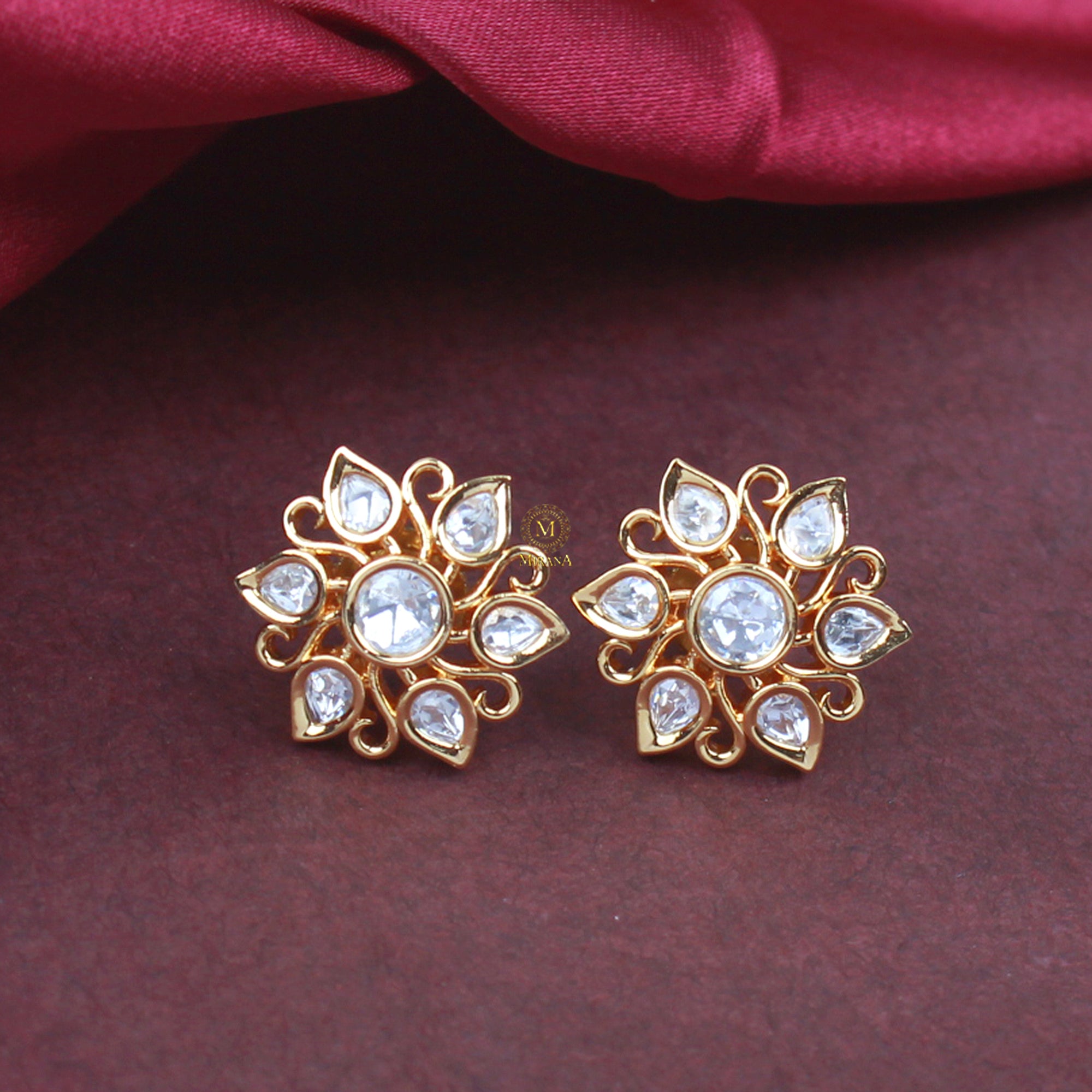 Siya  Polki Designer Studs