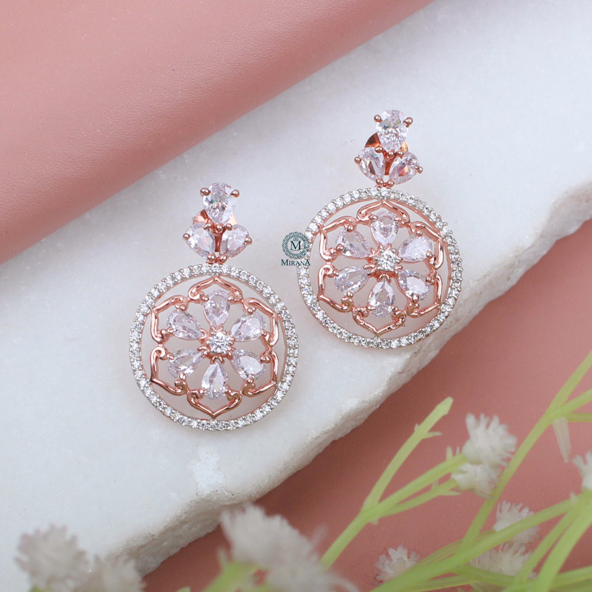 Ellie CZ Designer Earrings