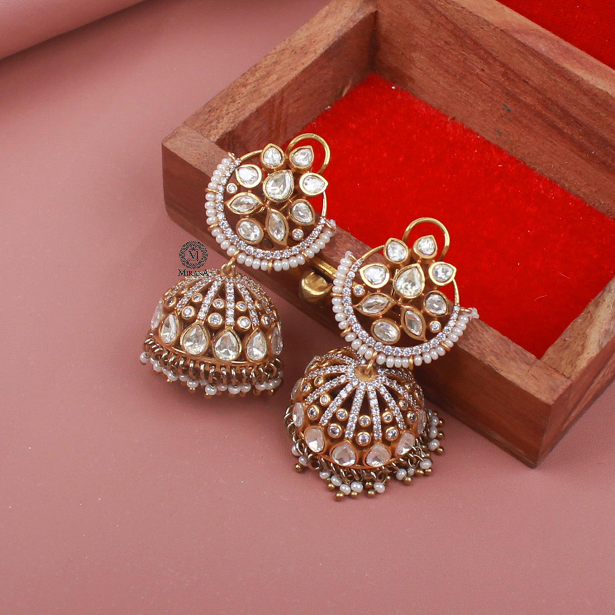 Umrao Moissanite Designer Jhumkas