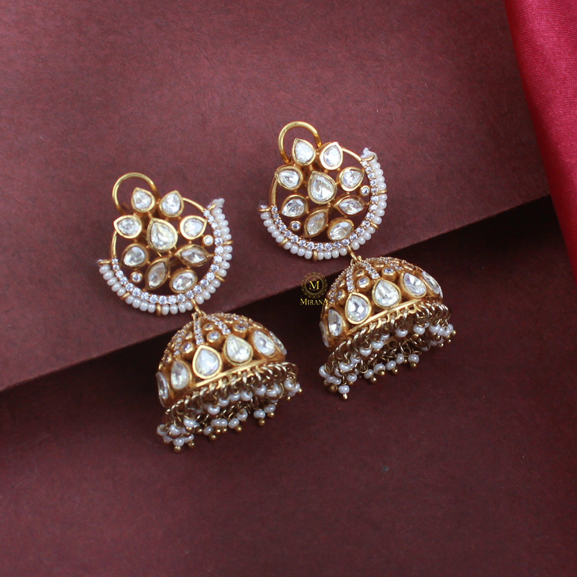 Umrao Moissanite Designer Jhumkas