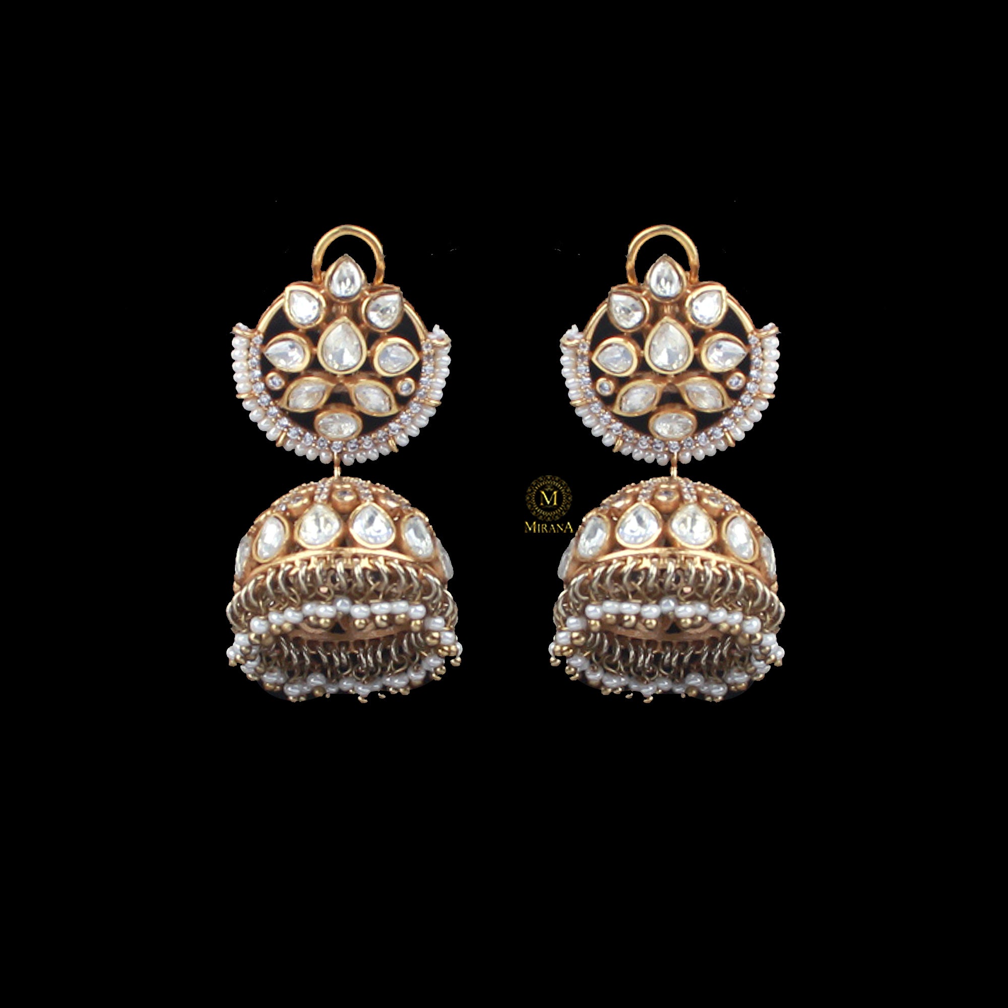 Umrao Moissanite Designer Jhumkas
